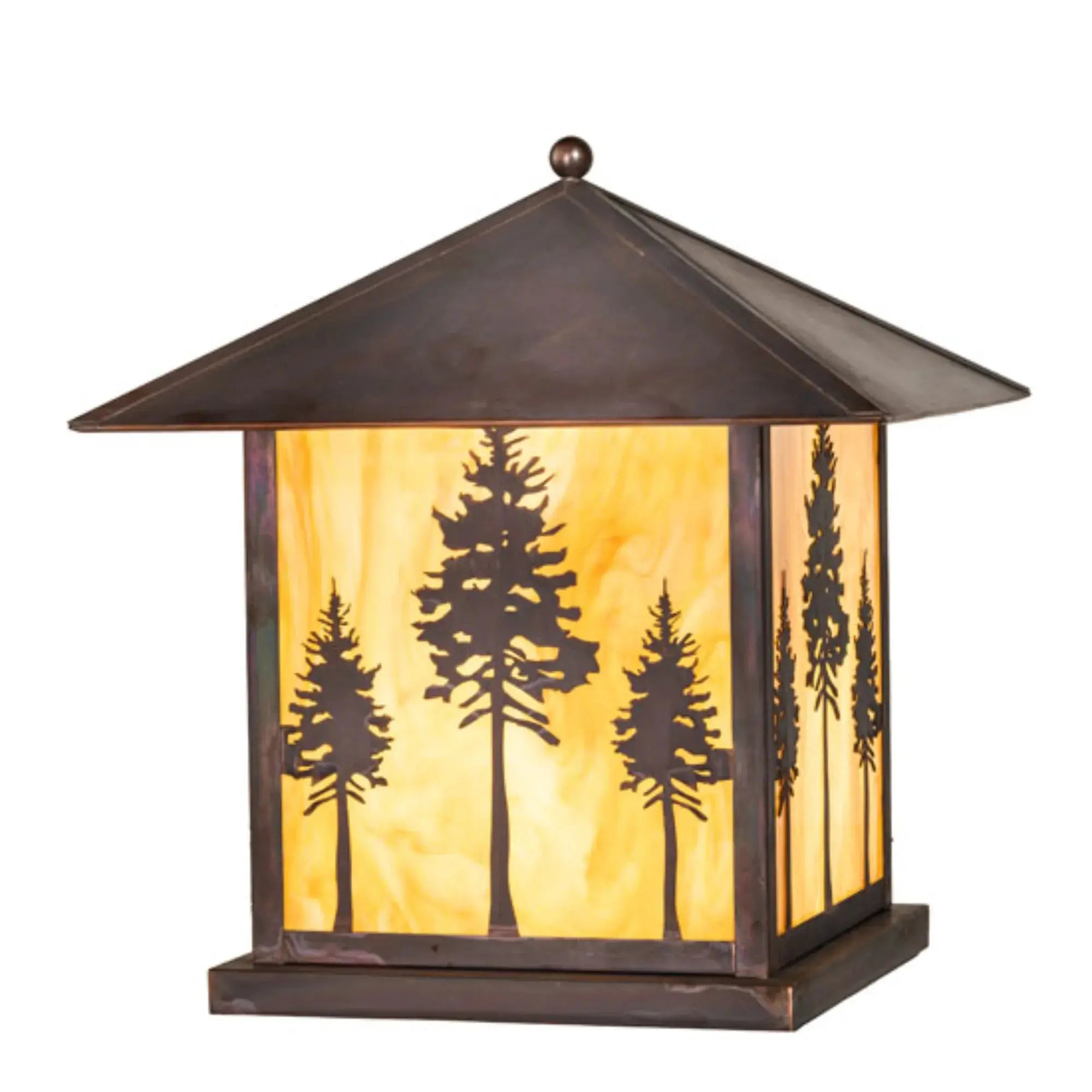 17" Square Great Pines Pier Mount – Vintage Copper – Wet-Rated – Meyda Lighting Meyda Lighting