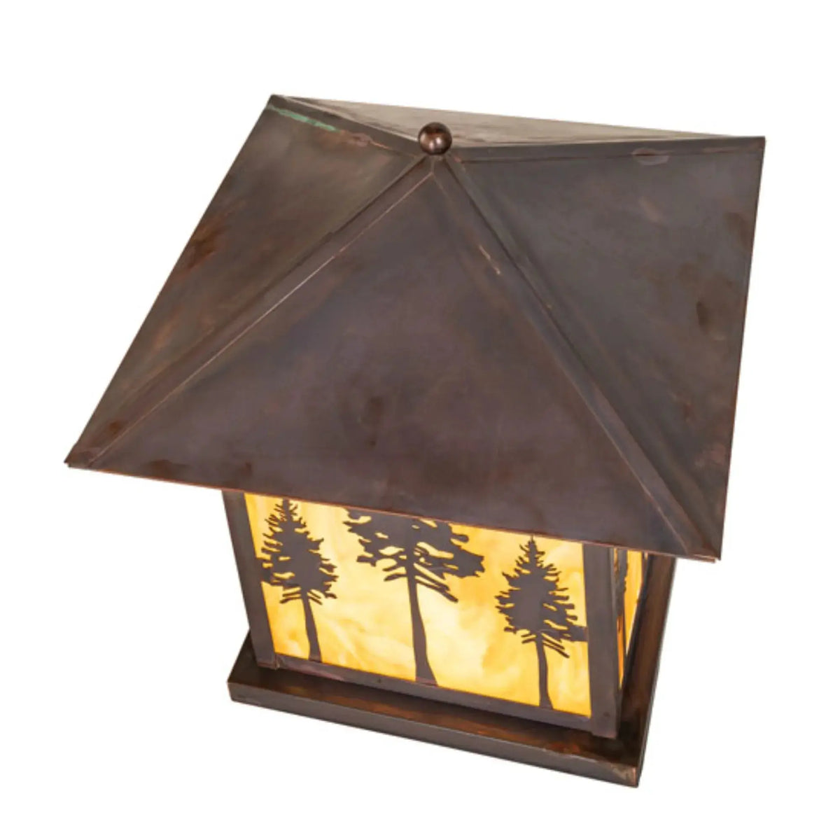 17" Square Great Pines Pier Mount – Vintage Copper – Wet-Rated – Meyda Lighting Meyda Lighting