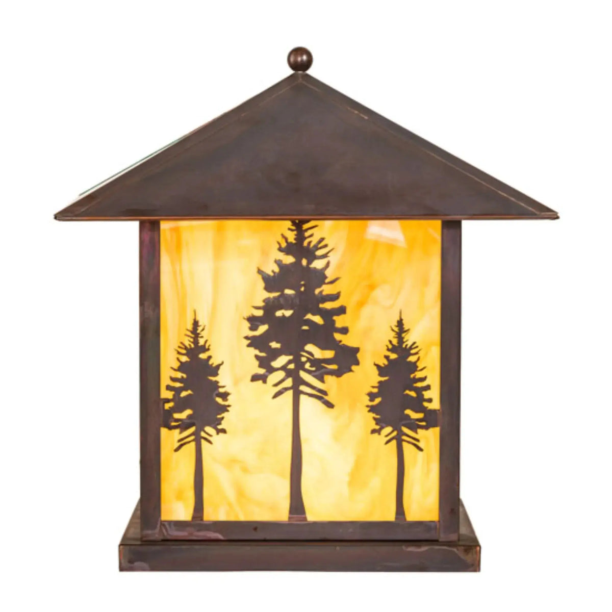 17" Square Great Pines Pier Mount – Vintage Copper – Wet-Rated – Meyda Lighting Meyda Lighting