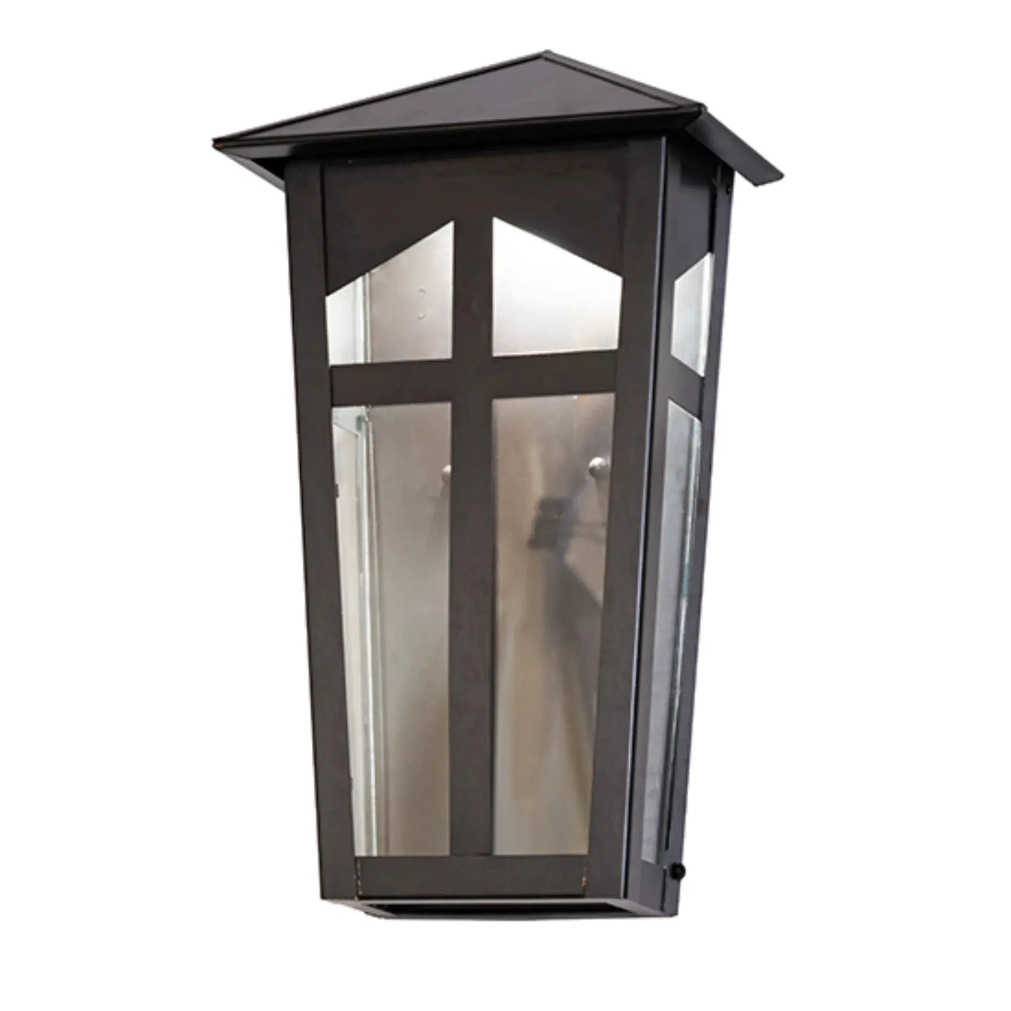 9" Wide Portchester Lantern Wall Sconce – Black Patina – Clear Glass – Wet-Rated – Meyda Lighting Meyda Lighting
