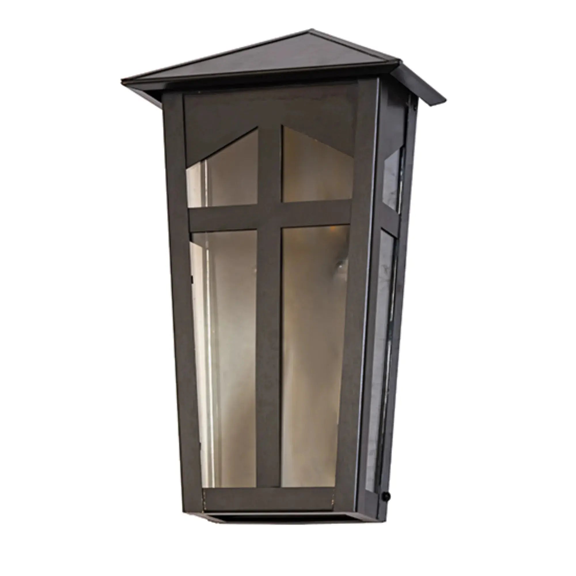 9" Wide Portchester Lantern Wall Sconce – Black Patina – Clear Glass – Wet-Rated – Meyda Lighting Meyda Lighting