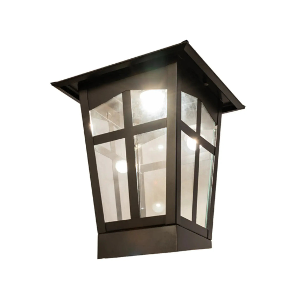 12" Square Portchester Pier Mount – Black Patina – Clear Float Glass – Wet-Rated – Meyda Lighting Meyda Lighting