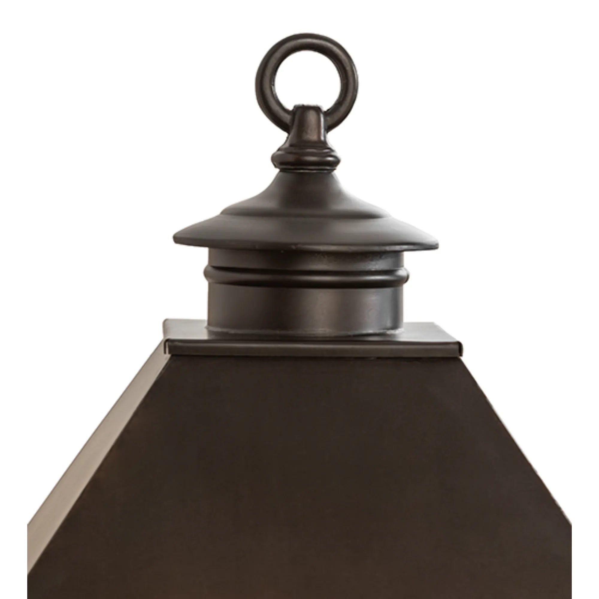 11" Square Turin Post Mount – Craftsman Brown – Honey Ripple Glass – Wet-Rated – Meyda Lighting