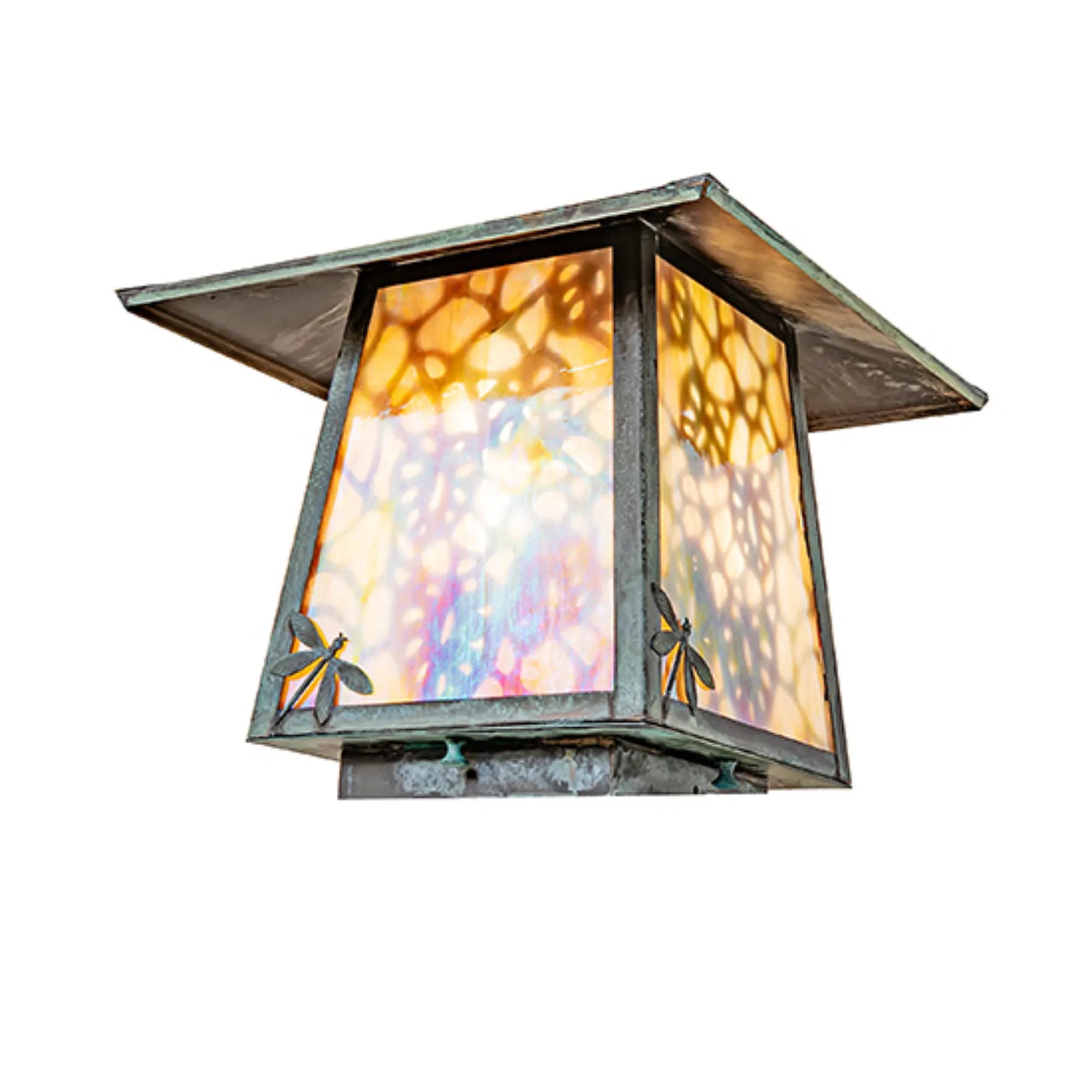 12" Square Stillwater Lotus Leaf and Dragonfly Deck Light – Meyda Lighting