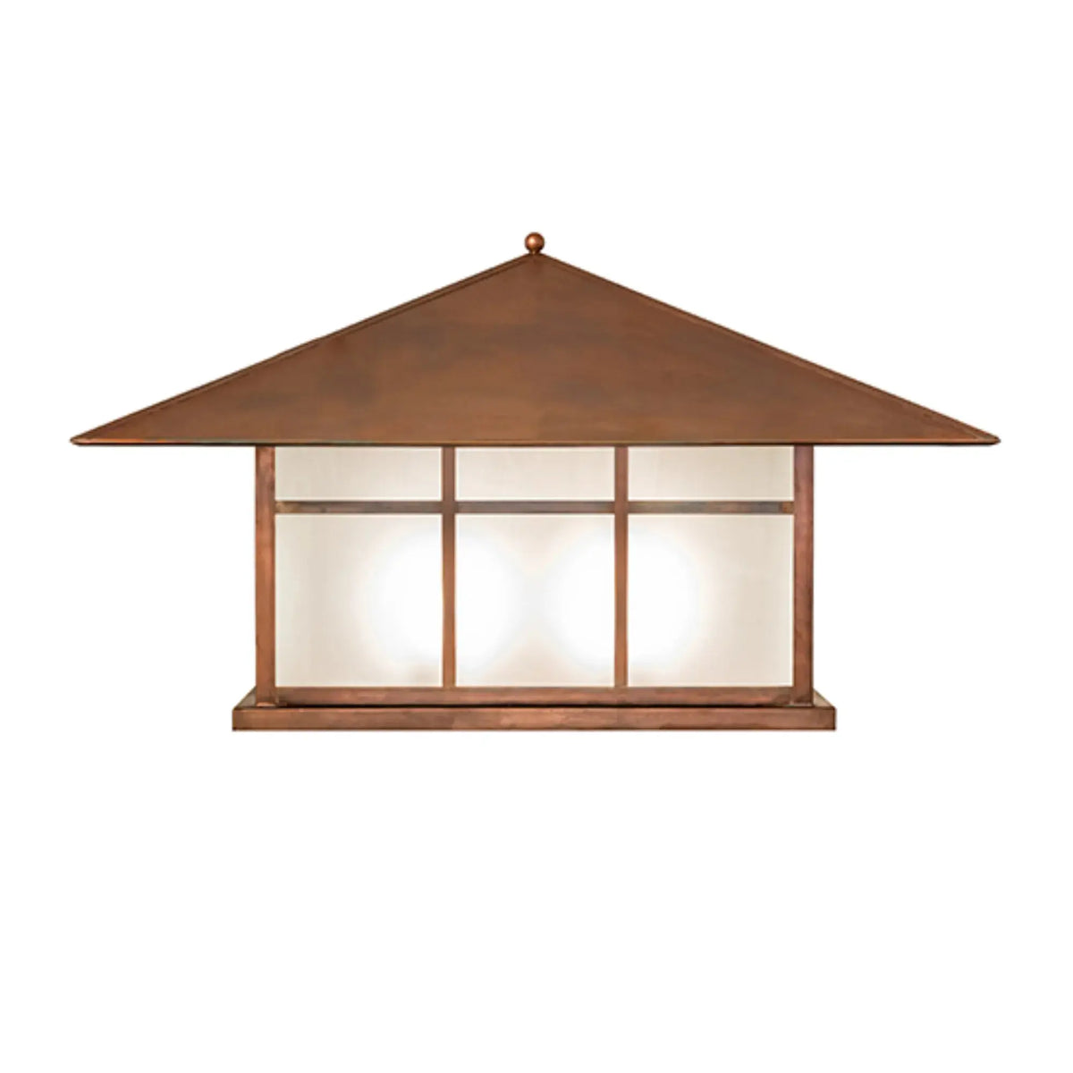 40" Square Seneca Double Bar Mission Pier Mount – Vintage Copper – Wet-Rated – Meyda Lighting Meyda Lighting