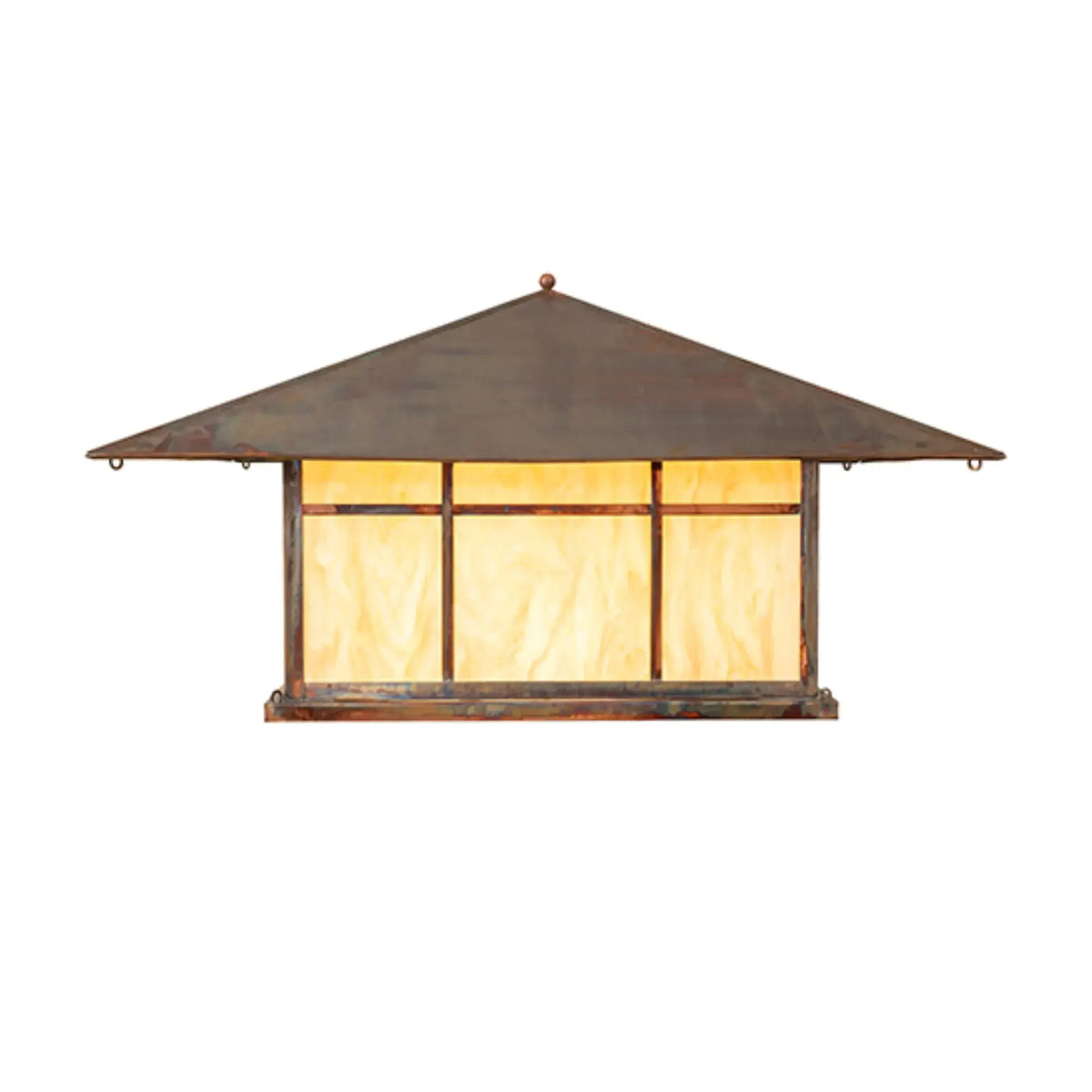 45" Square Seneca Double Bar Mission Pier Mount – Vintage Copper – Wet-Rated – Meyda Lighting Meyda Lighting