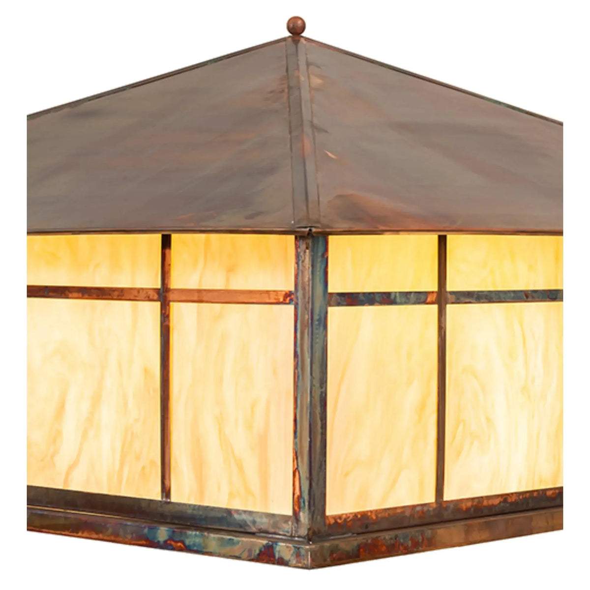 45" Square Seneca Double Bar Mission Pier Mount – Vintage Copper – Wet-Rated – Meyda Lighting Meyda Lighting