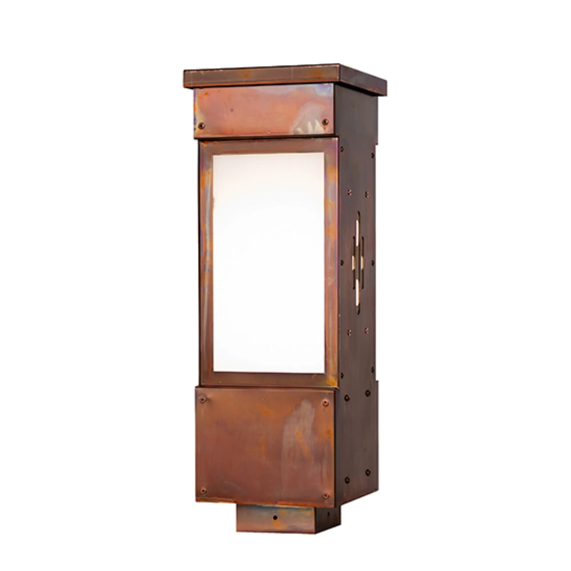 7" Square Hirshfield Deck Light – Vintage Copper – Statuario Idalight – Wet-Rated – Meyda Lighting