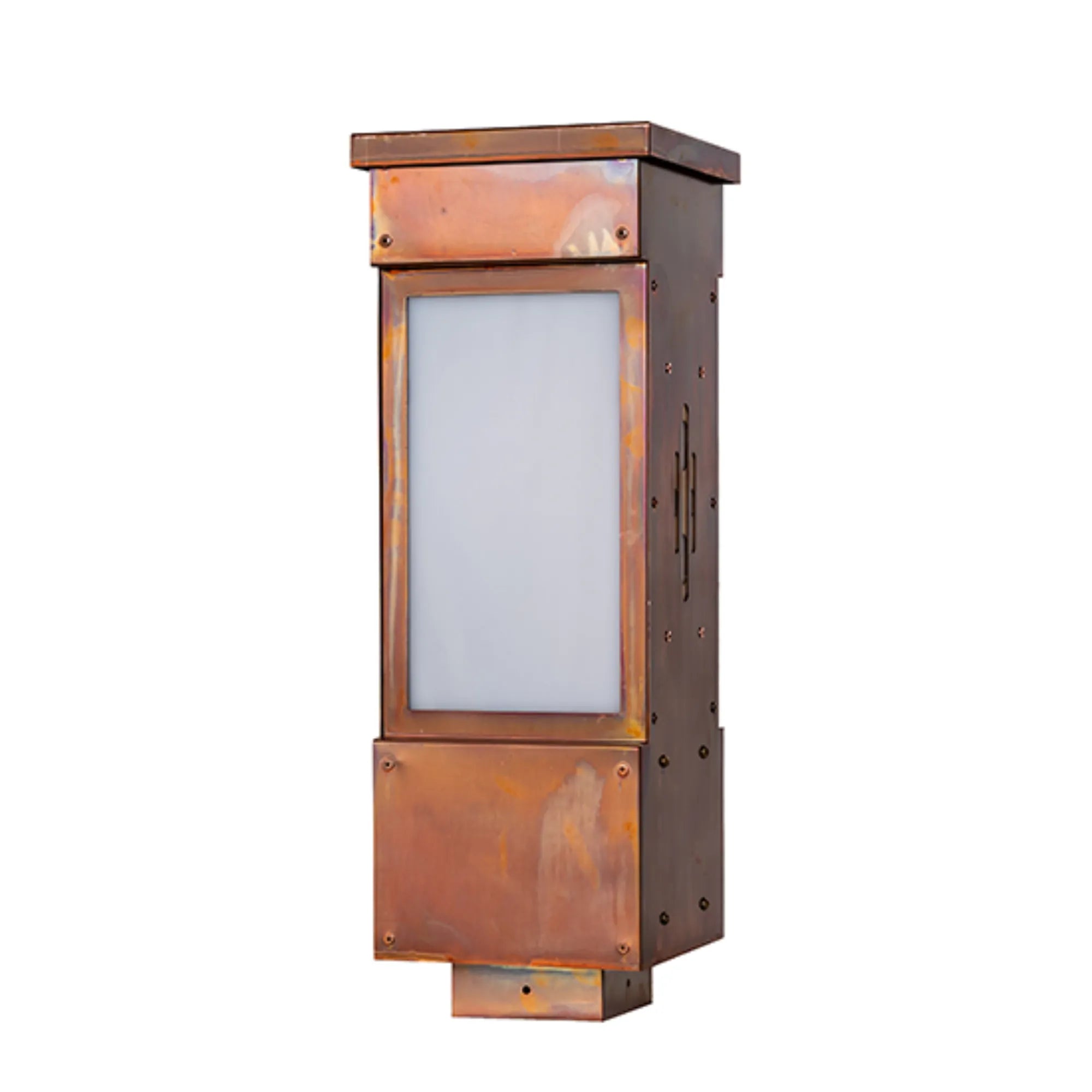 7" Square Hirshfield Deck Light – Vintage Copper – Statuario Idalight – Wet-Rated – Meyda Lighting