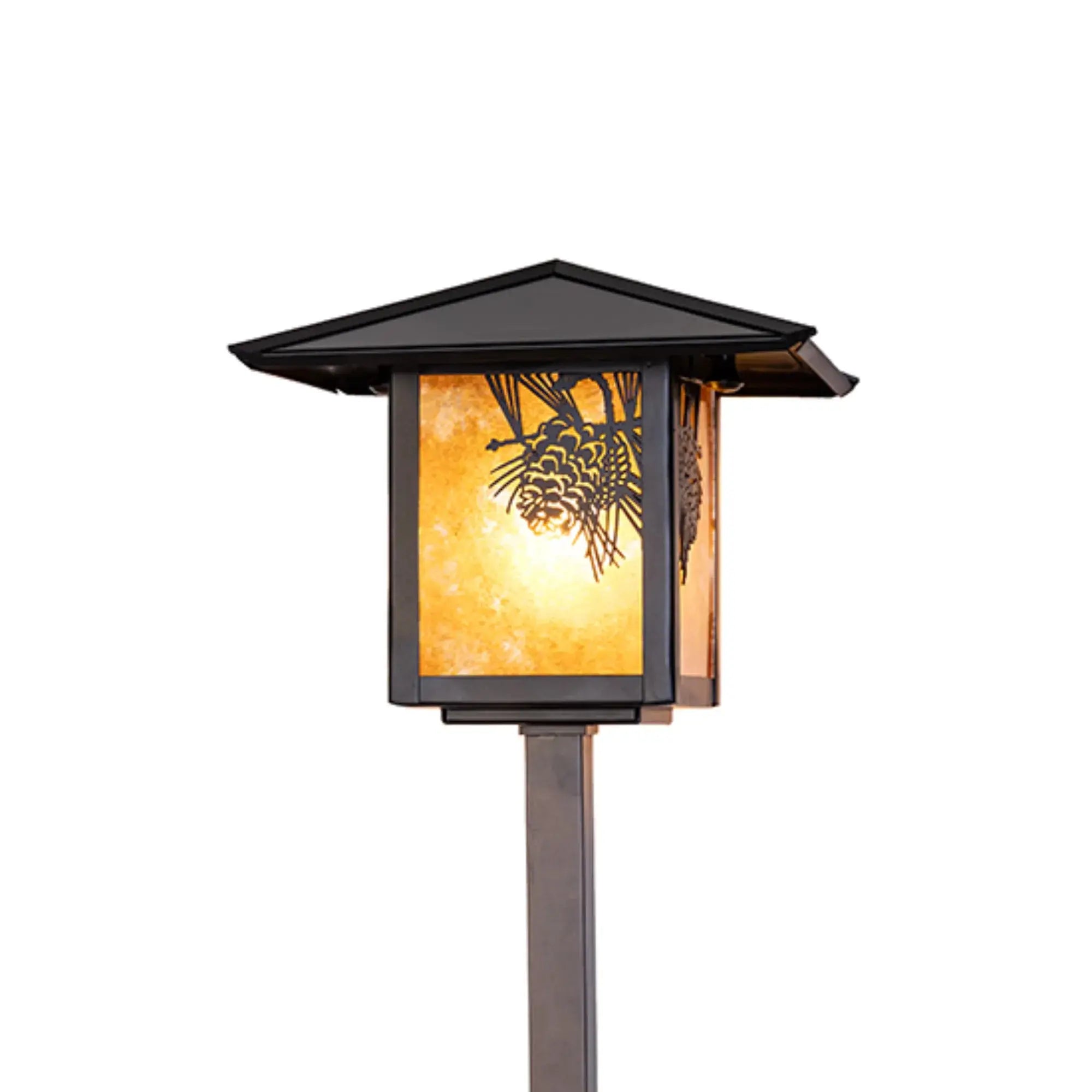 22" High Seneca Winter Pine Landscape Fixture – Craftsman Brown – Wet-Rated – Meyda Lighting Meyda Lighting