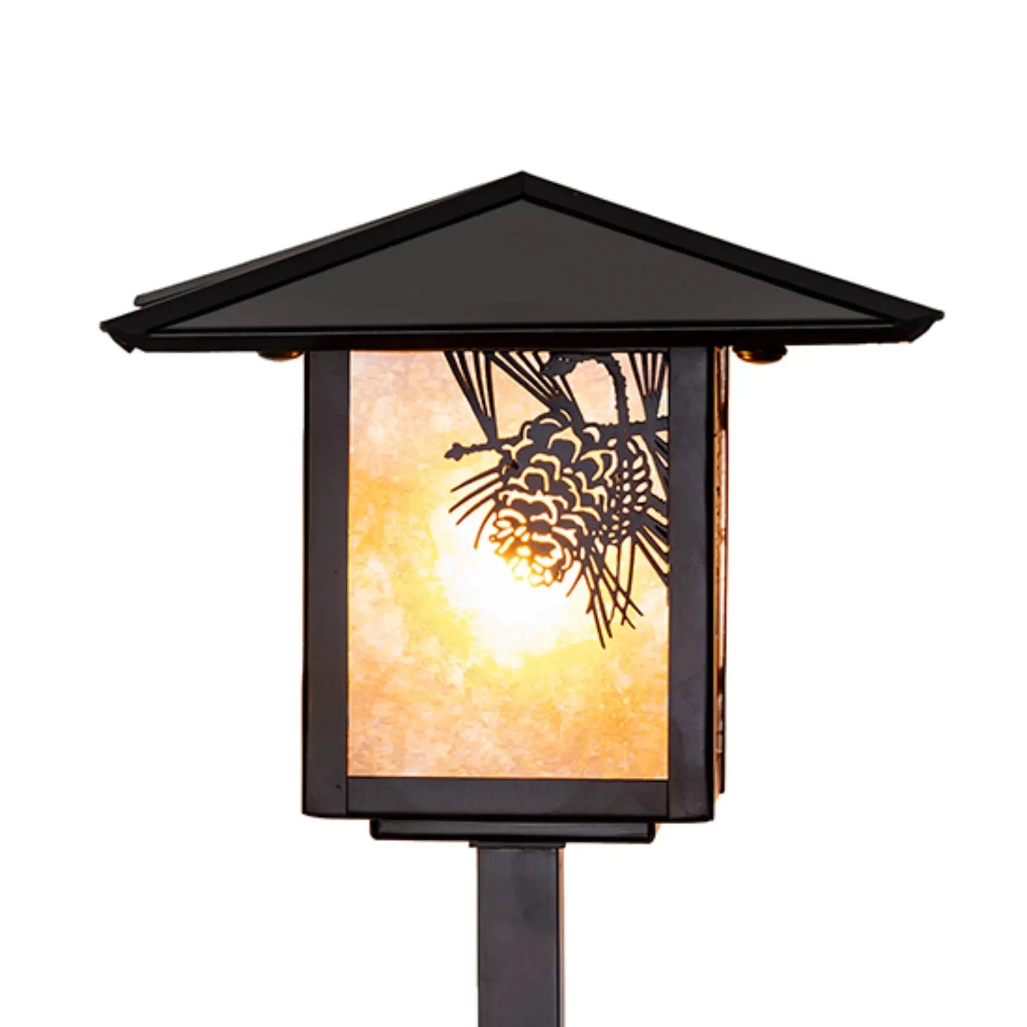 22" High Seneca Winter Pine Landscape Fixture – Craftsman Brown – Wet-Rated – Meyda Lighting Meyda Lighting