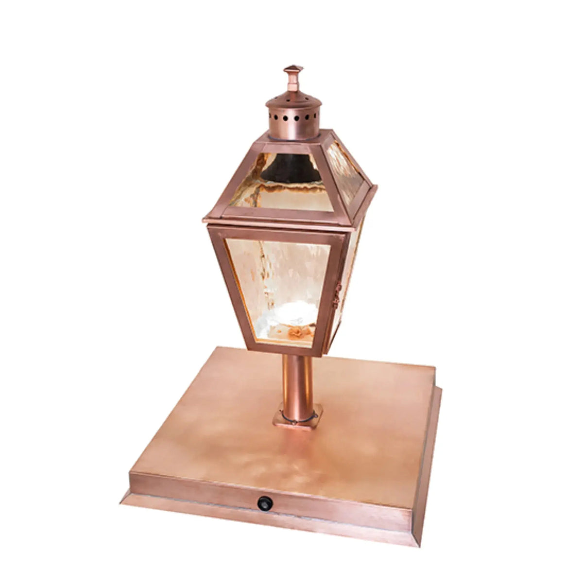 18" Square Corrina Pier Mount – Raw Copper/Clear Gloss – Wet-Rated – Meyda Lighting Meyda Lighting