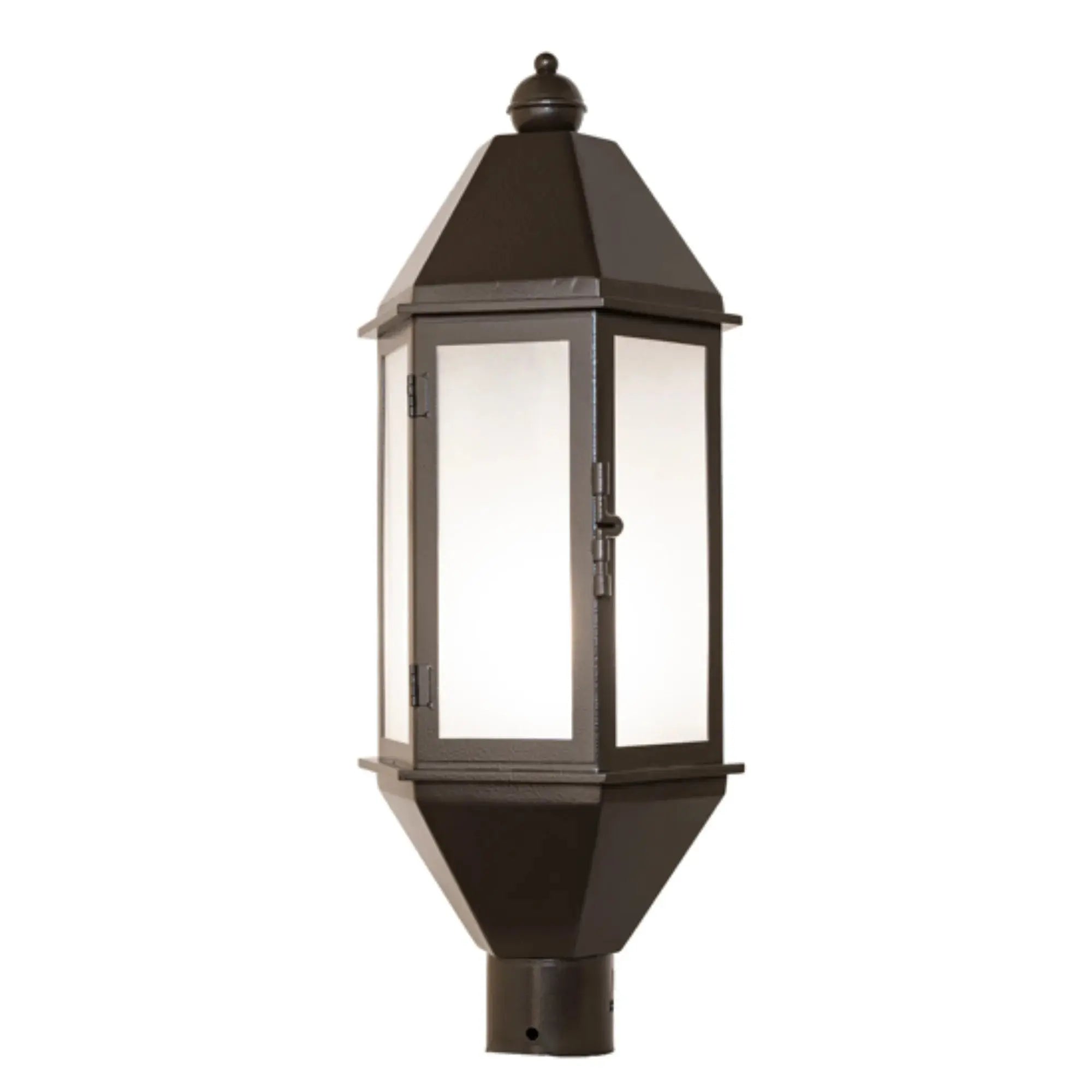10" Wide Plaza Lantern Post Mount – Exterior Textured Timeless Bronze – Wet-Rated – Meyda Lighting Meyda Lighting