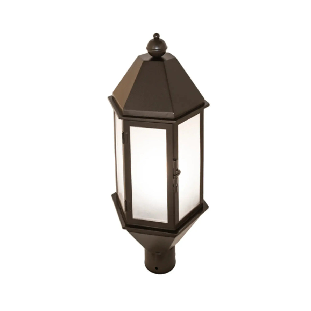 10" Wide Plaza Lantern Post Mount – Exterior Textured Timeless Bronze – Wet-Rated – Meyda Lighting Meyda Lighting