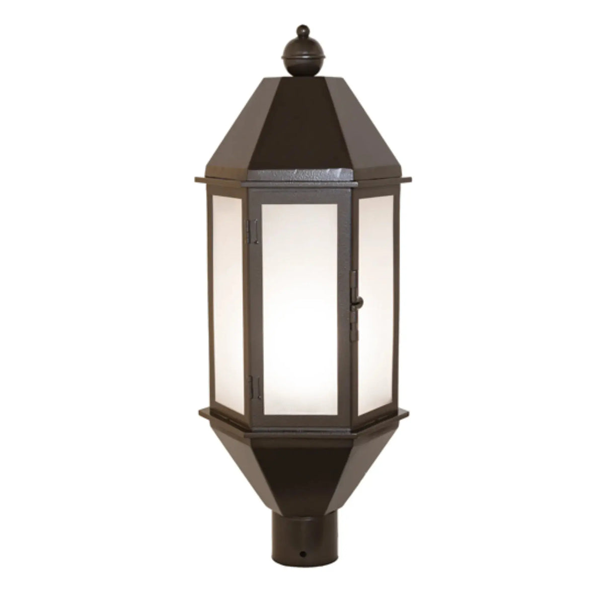 10" Wide Plaza Lantern Post Mount – Exterior Textured Timeless Bronze – Wet-Rated – Meyda Lighting Meyda Lighting