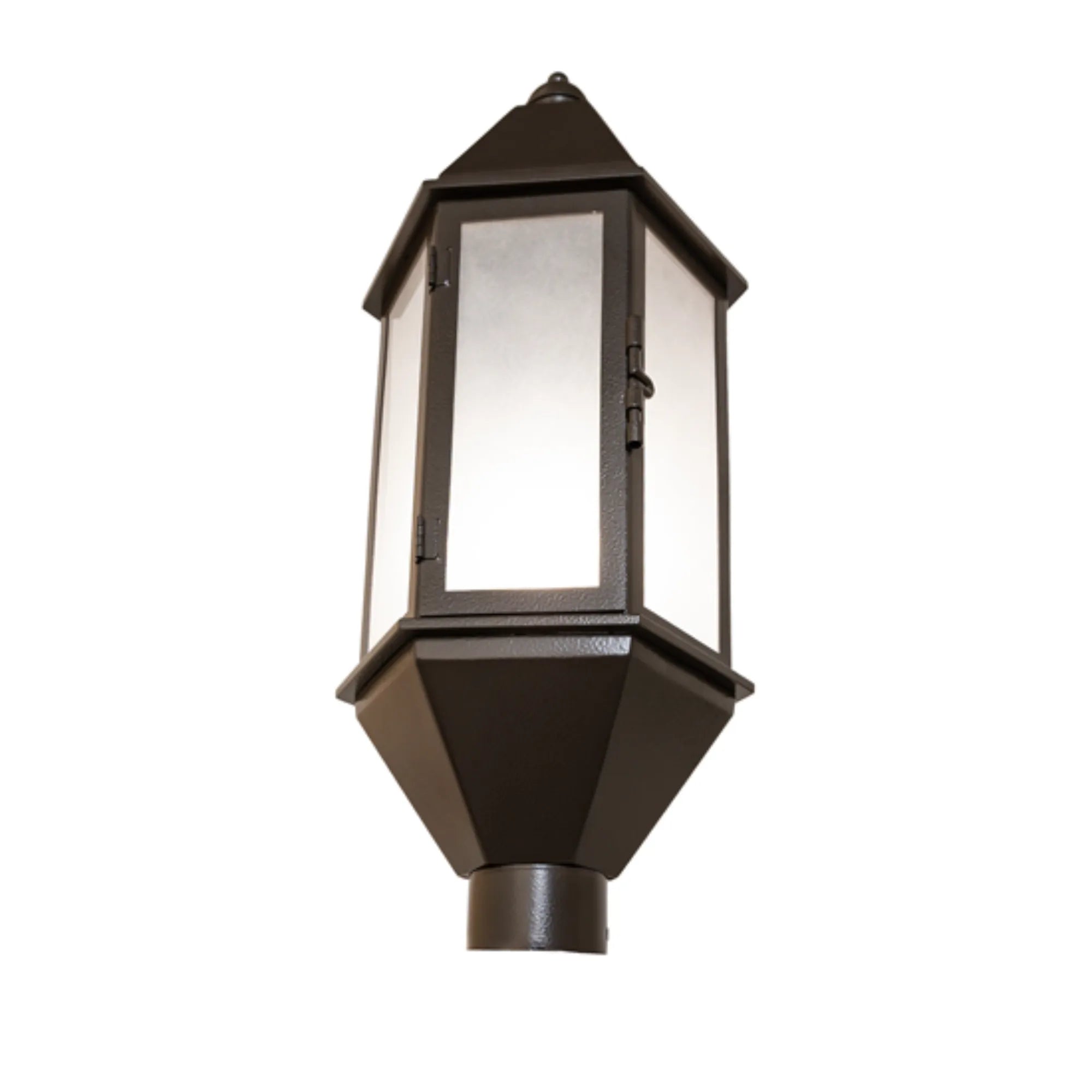 10" Wide Plaza Lantern Post Mount – Exterior Textured Timeless Bronze – Wet-Rated – Meyda Lighting