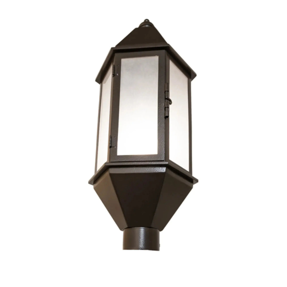 10" Wide Plaza Lantern Post Mount – Exterior Textured Timeless Bronze – Wet-Rated – Meyda Lighting Meyda Lighting