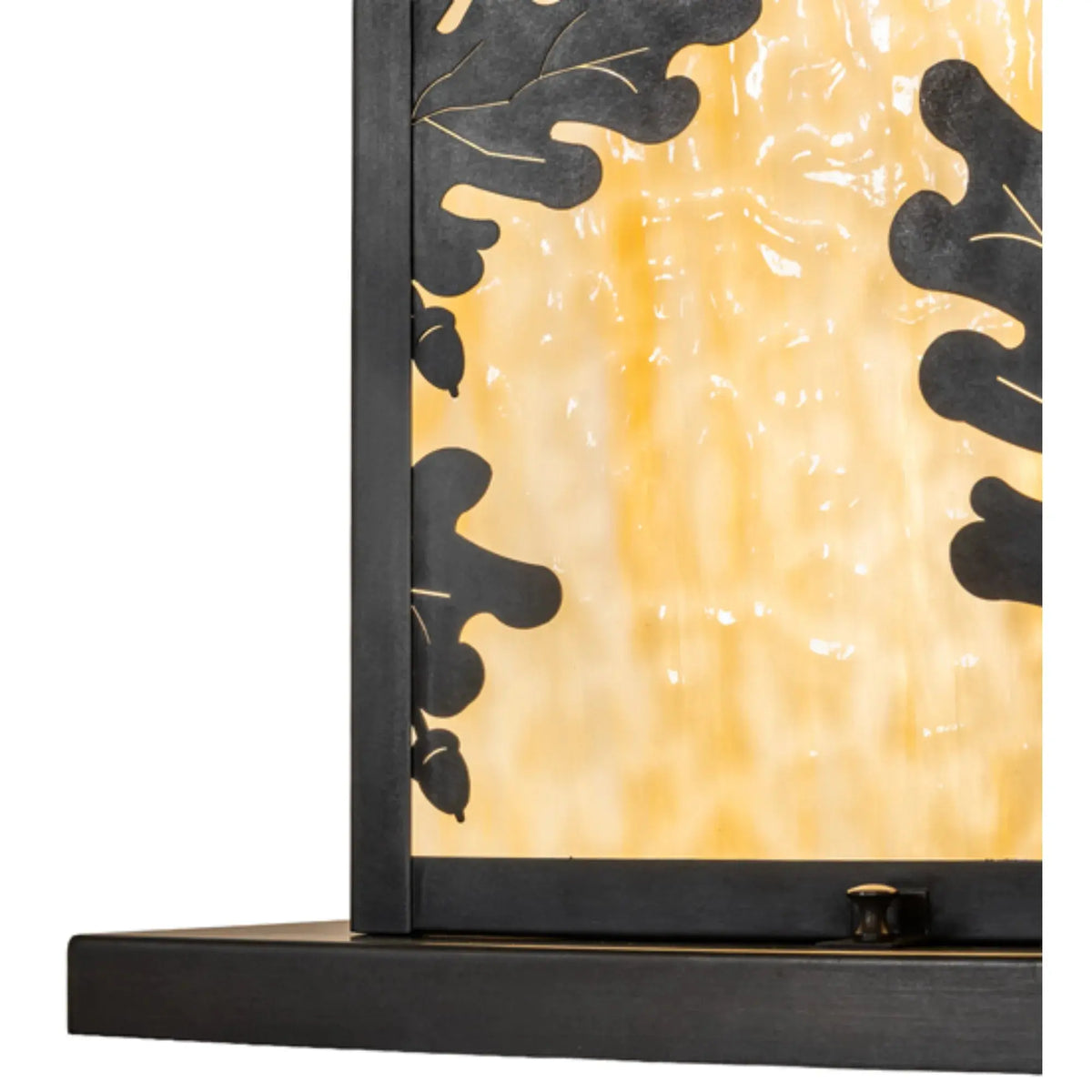 16" Square Hyde Park Oak Leaf Pier Mount – Craftsman Brown – Wet-Rated – Meyda Lighting Meyda Lighting
