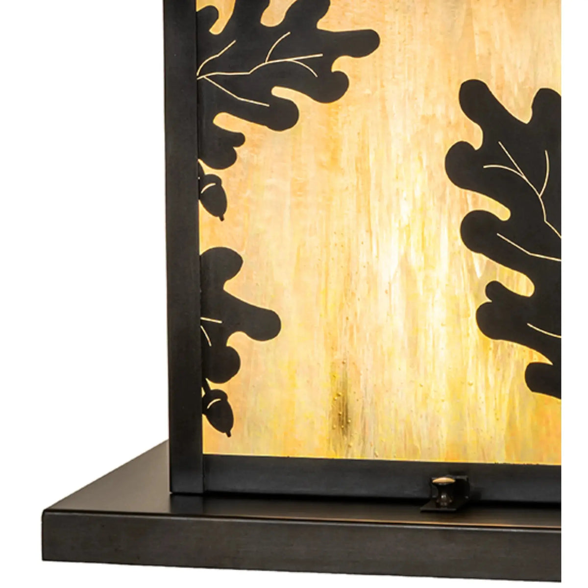 16" Square Hyde Park Oak Leaf Pier Mount – Craftsman Brown – Wet-Rated – Meyda Lighting Meyda Lighting
