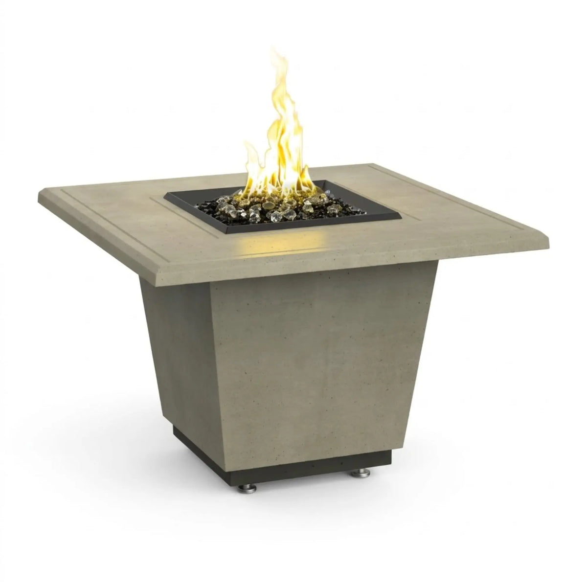 American Fyre Designs Cosmopolitan Square 36" GFRC Gas Fire Pit Table American Fyre Designs