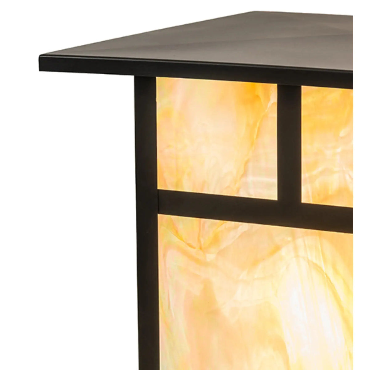 14" Square Hyde Park T Mission Pier Mount – Craftsman Brown – Wet-Rated – Meyda Lighting Meyda Lighting