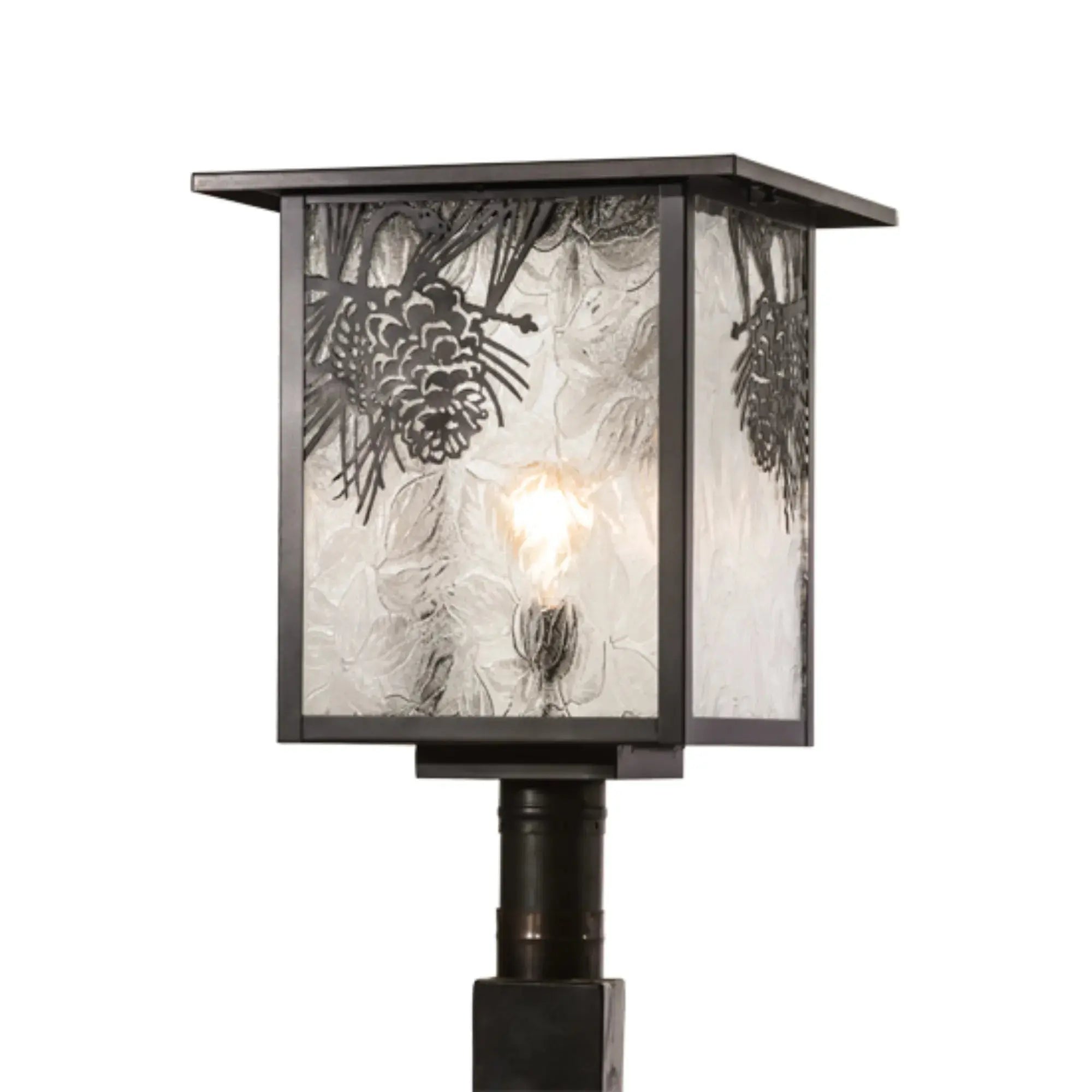 16" Square Hyde Park Winter Pine Post Mount – Craftsman Brown – Wet-Rated – Meyda Lighting Meyda Lighting