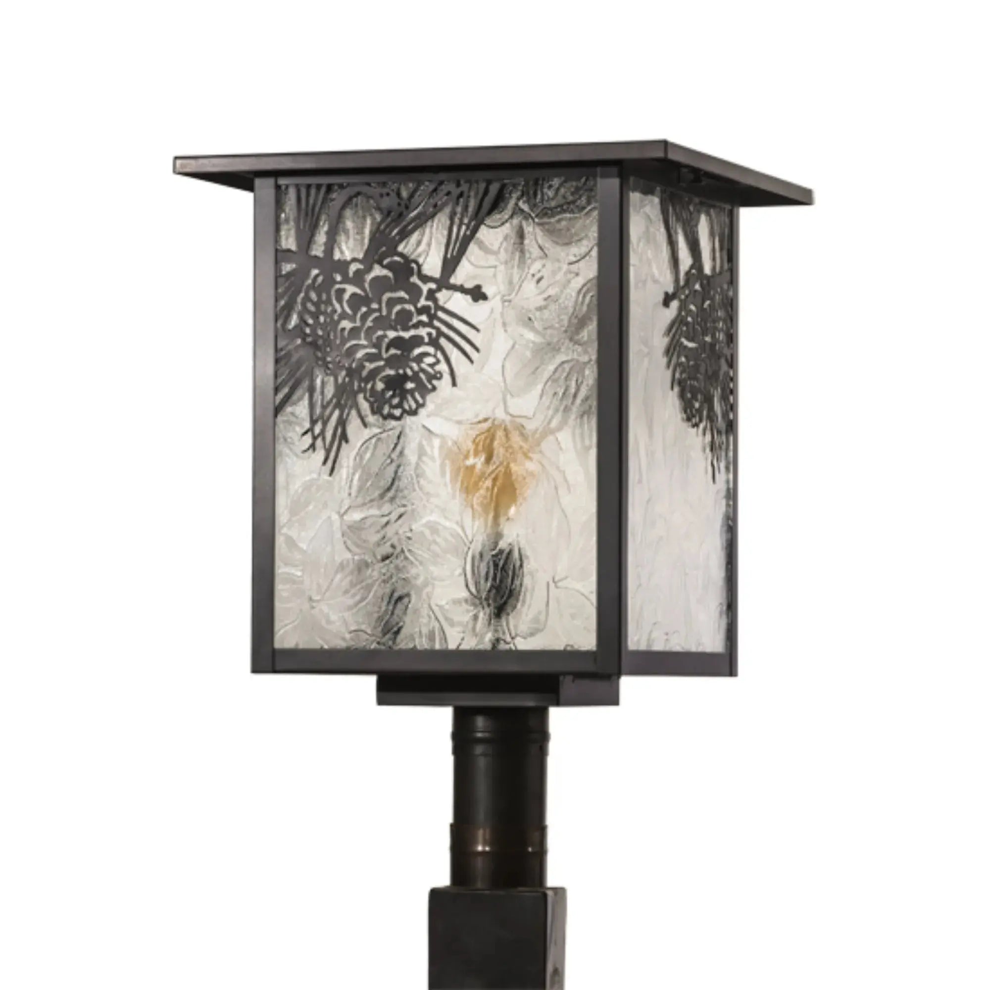 16" Square Hyde Park Winter Pine Post Mount – Craftsman Brown – Wet-Rated – Meyda Lighting Meyda Lighting
