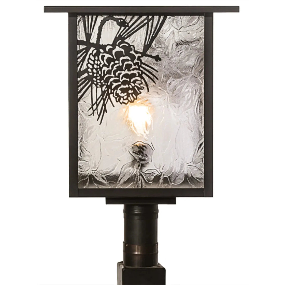 16" Square Hyde Park Winter Pine Post Mount – Craftsman Brown – Wet-Rated – Meyda Lighting Meyda Lighting