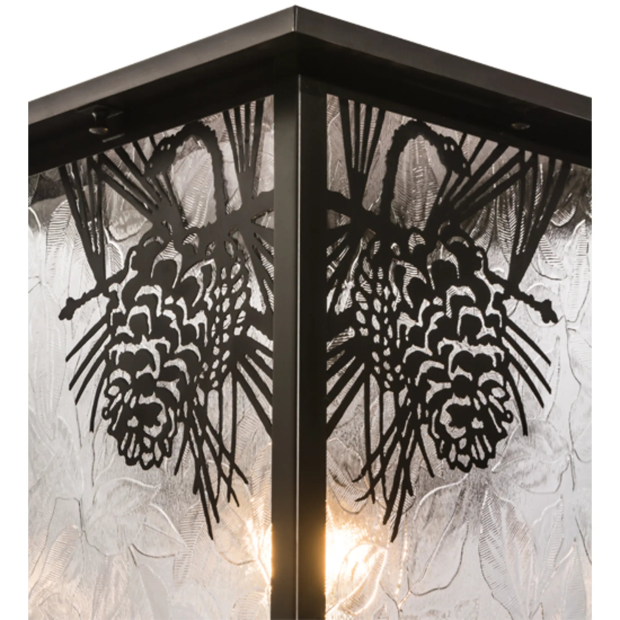16" Square Hyde Park Winter Pine Post Mount – Craftsman Brown – Wet-Rated – Meyda Lighting