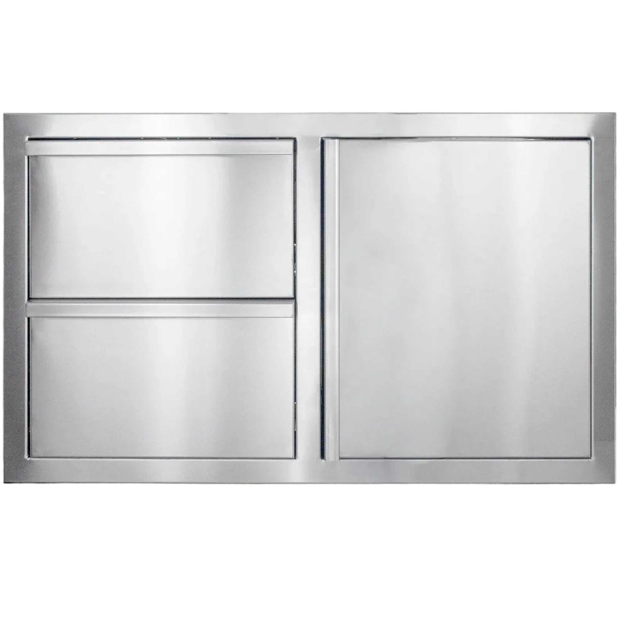 American Made Grills 36" Double Drawer Combo (DC2-36-AMG) — 2 Drawers + Access Door, 304 SS, Flush Mount American Made Grills