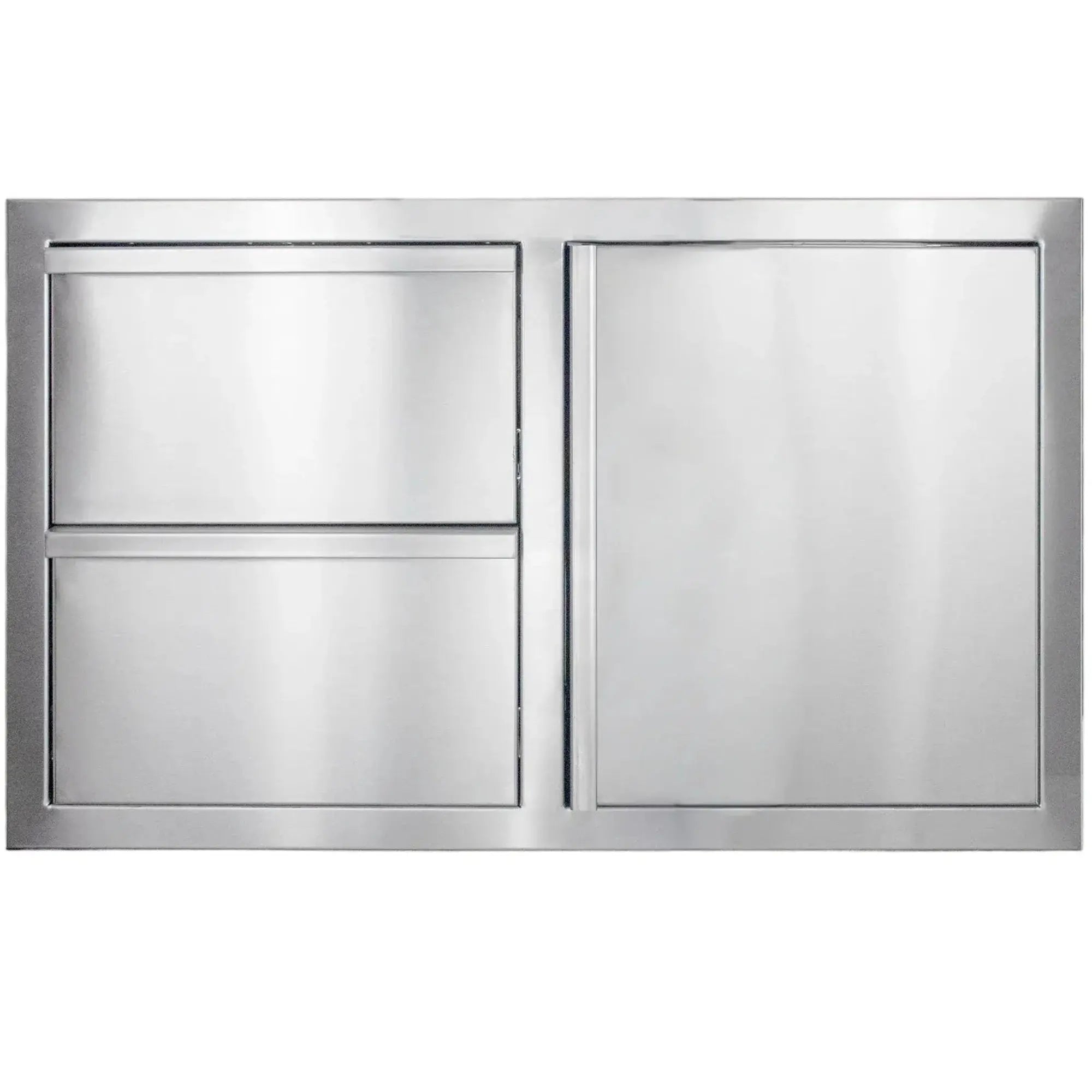 American Made Grills 36" Double Drawer Combo (DC2-36-AMG) — 2 Drawers + Access Door, 304 SS, Flush Mount American Made Grills