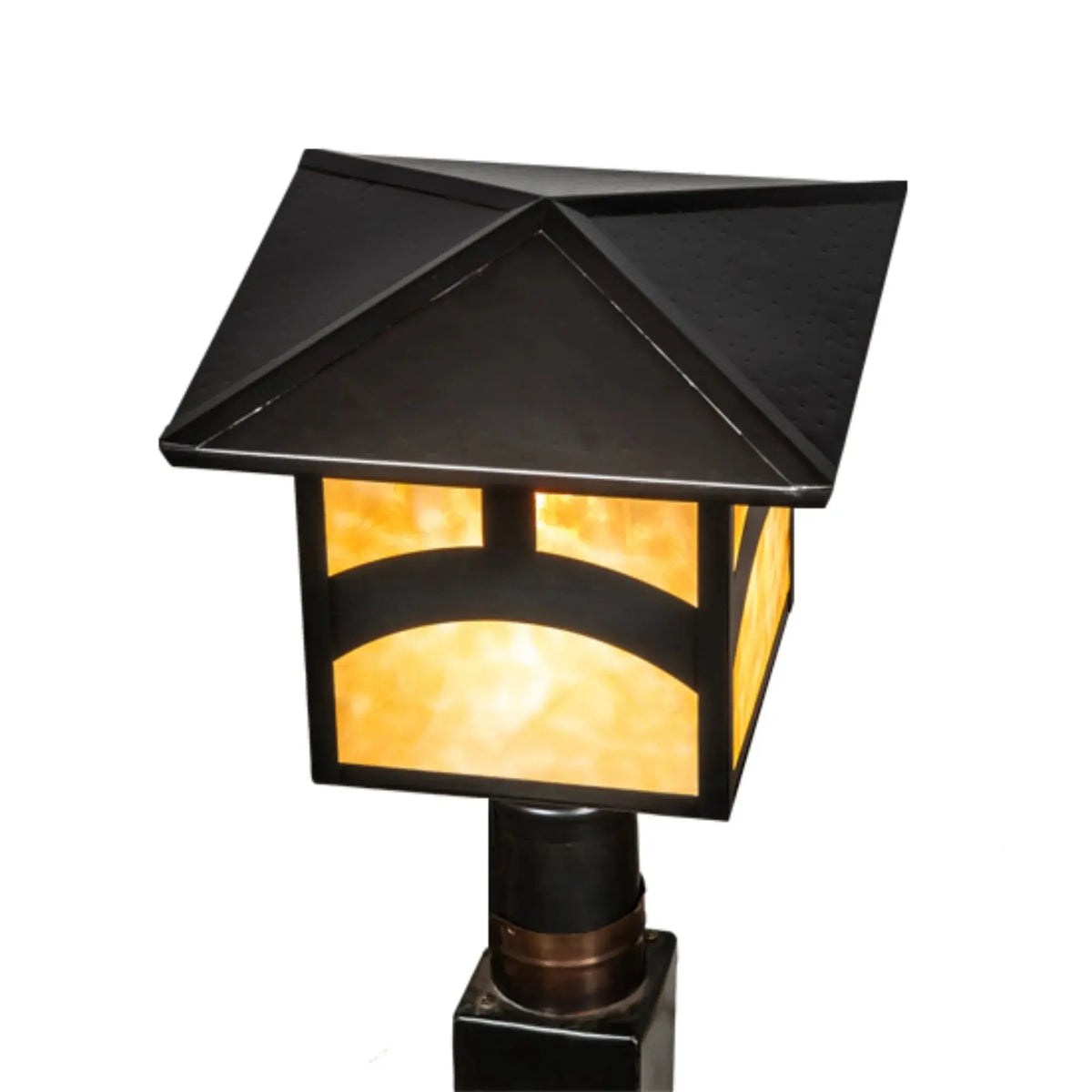12" Square Seneca Hill Top Post Mount – Craftsman Brown – Wet-Rated – Meyda Lighting Meyda Lighting