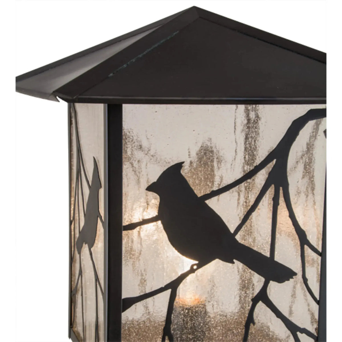 12.5" Square Seneca Song Bird Post Mount – Craftsman Brown – Wet-Rated – Meyda Lighting Meyda Lighting