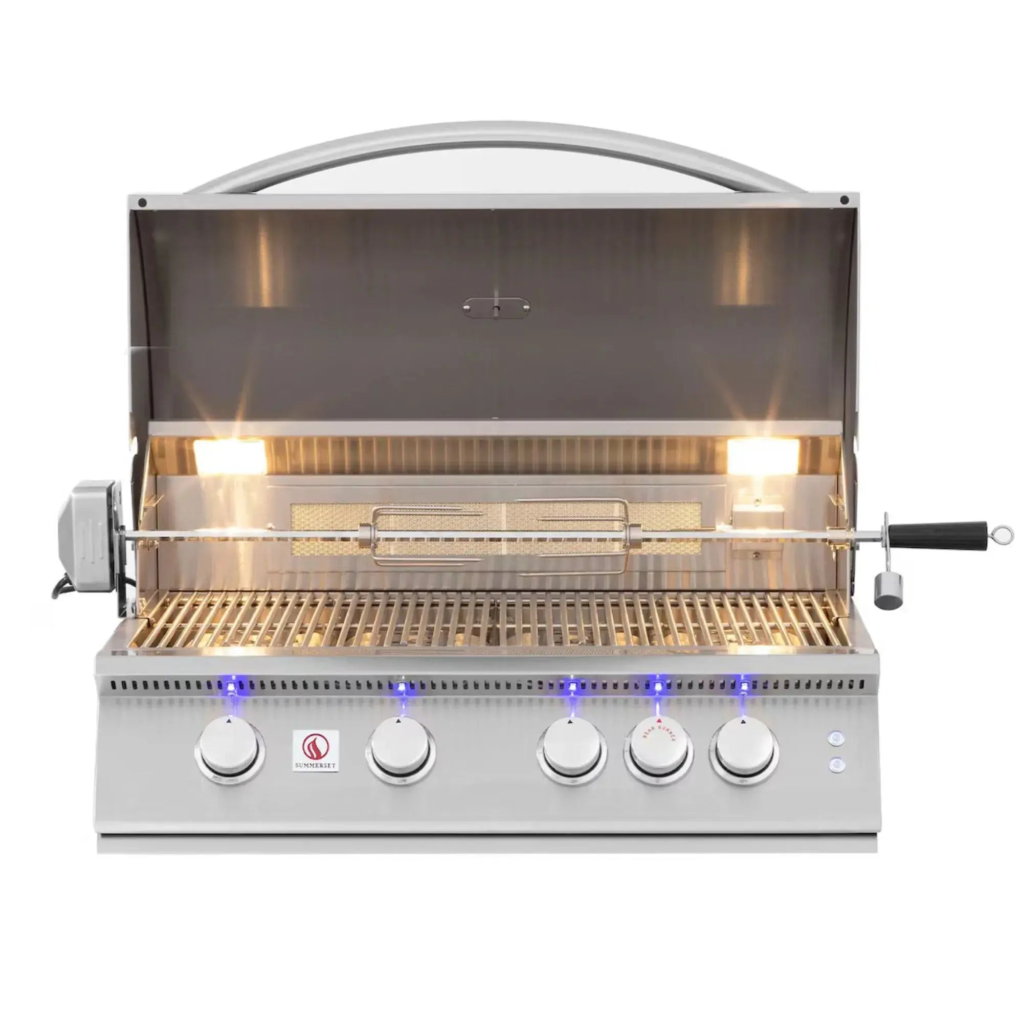 Summerset 32" Sizzler Pro 4-Burner Built-In Gas Grill — 56,000 BTU w/ Rear IR Burner | SZRPRO32 Summerset
