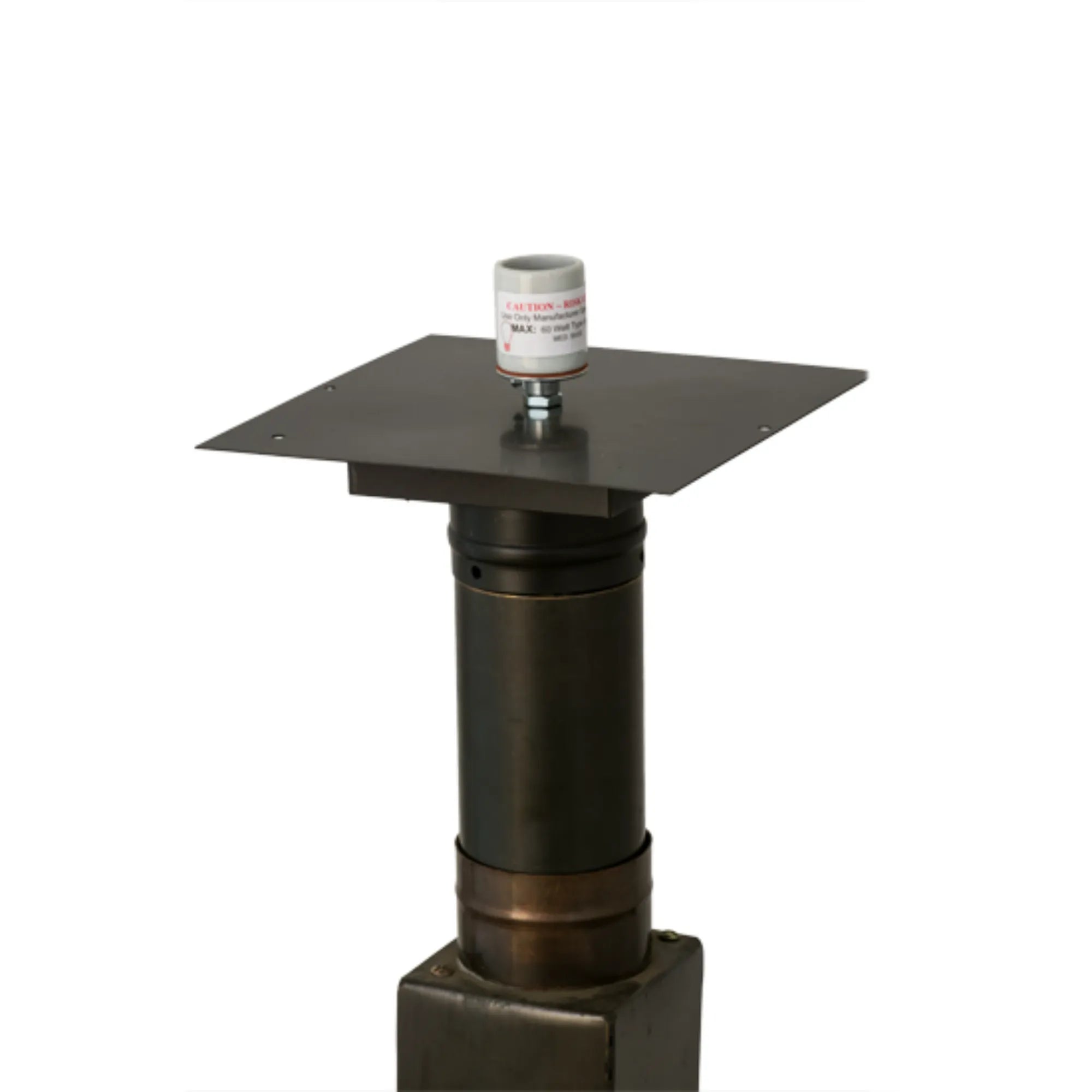 12"Sq Stillwater Hill Top Post Mount – Craftsman Brown – Wet-Rated – Meyda Lighting