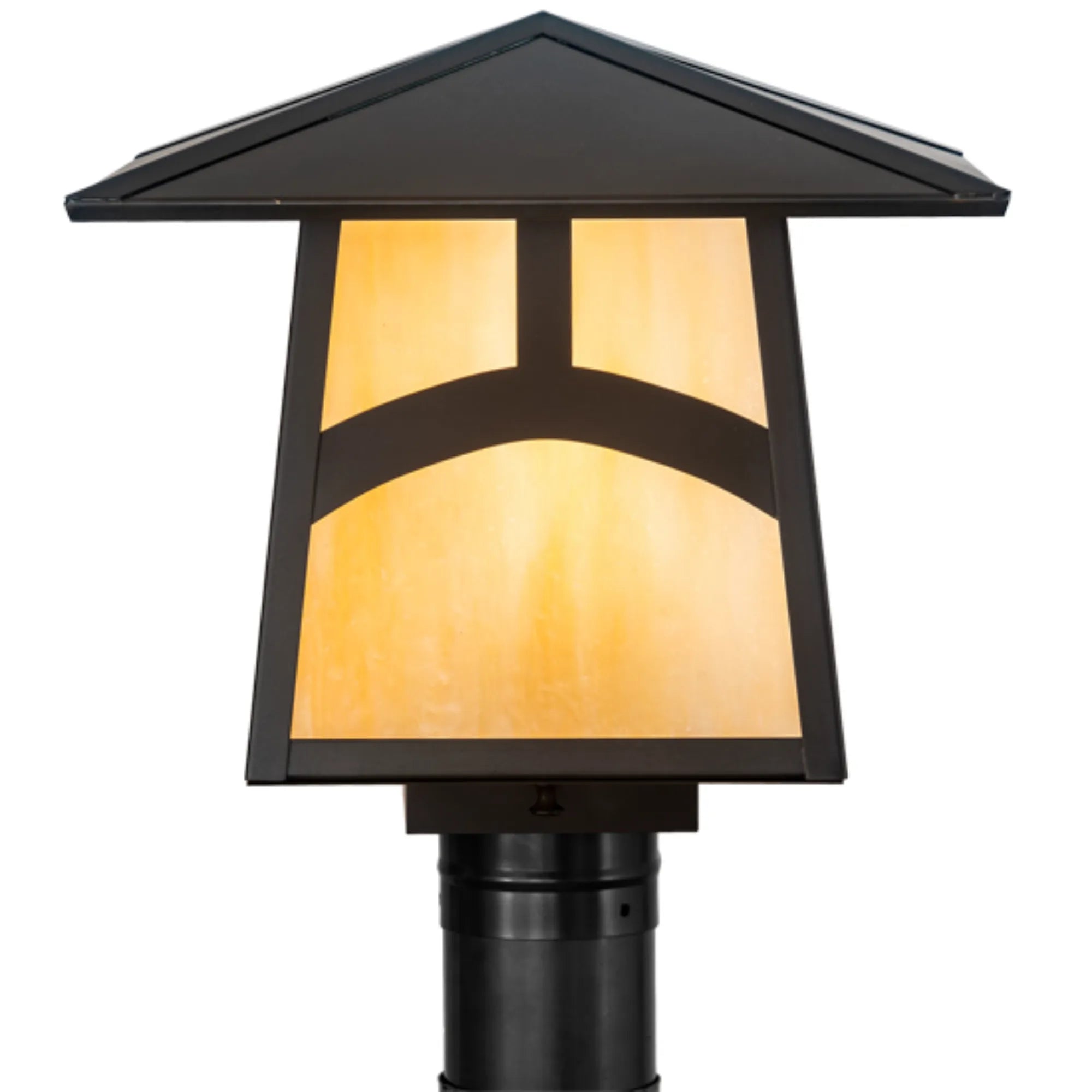 12.25" Square Stillwater Hill Top Post Mount – Craftsman Brown – Wet-Rated – Meyda Lighting