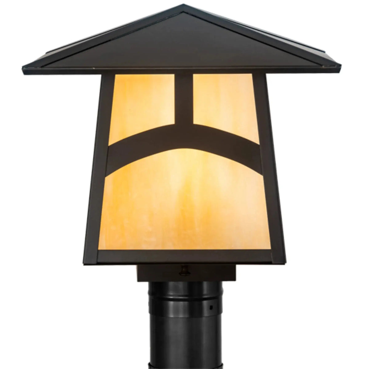 12.25" Square Stillwater Hill Top Post Mount – Craftsman Brown – Wet-Rated – Meyda Lighting Meyda Lighting