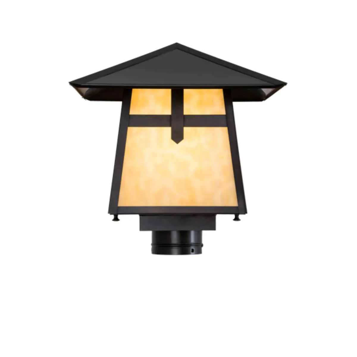 12.5"Sq Stillwater Cross Mission Post Mount – Craftsman Brown – Wet-Rated – Meyda Lighting Meyda Lighting