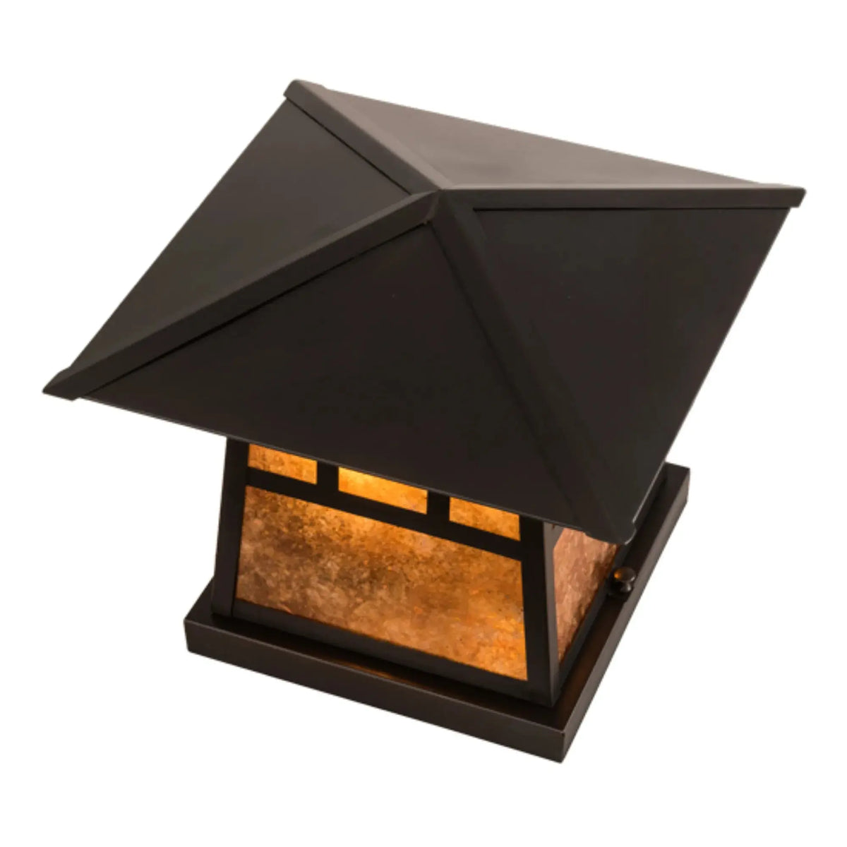 12" Square Stillwater Double Bar Mission Pier Mount – Craftsman Brown – Wet-Rated – Meyda Lighting Meyda Lighting