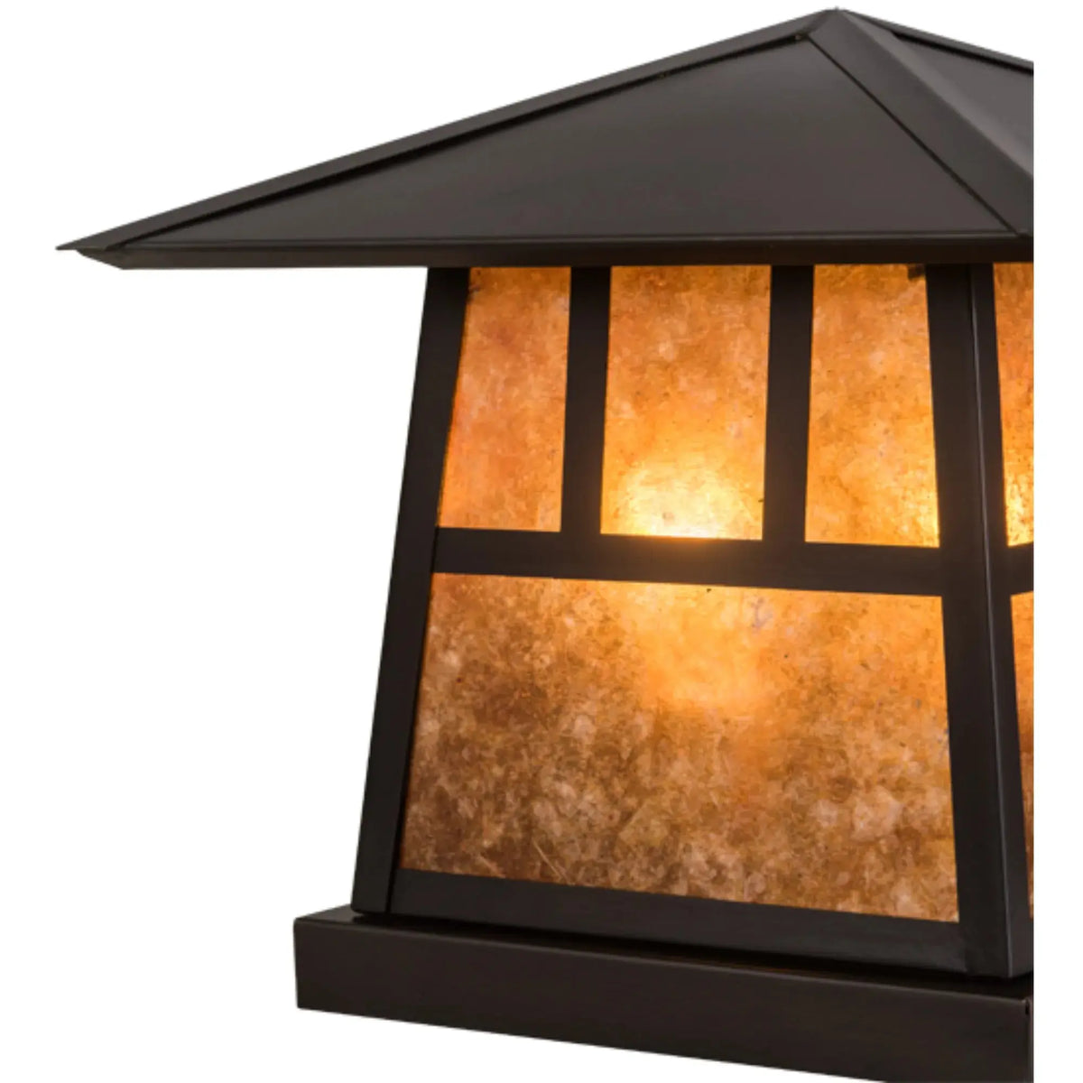 12" Square Stillwater Double Bar Mission Pier Mount – Craftsman Brown – Wet-Rated – Meyda Lighting Meyda Lighting