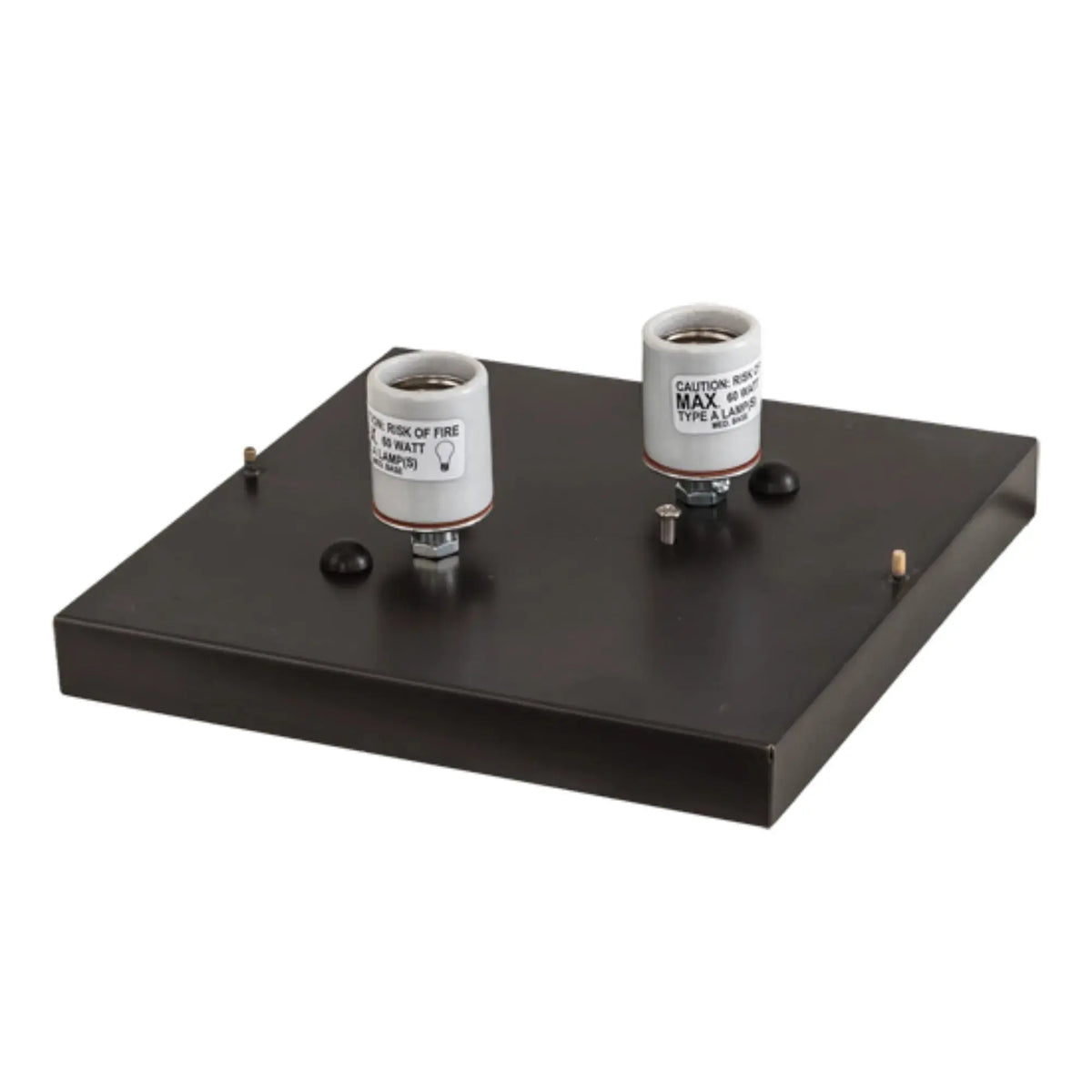 12" Square Stillwater Double Bar Mission Pier Mount – Craftsman Brown – Wet-Rated – Meyda Lighting Meyda Lighting