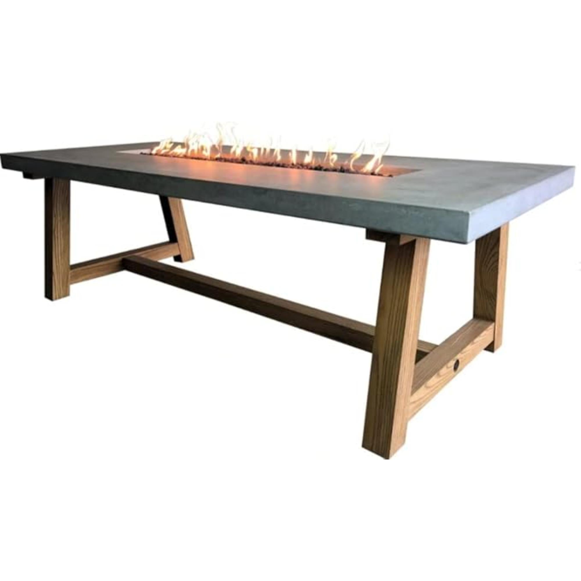 Sonoma 83″ Rectangular Concrete Gas Fire & Dining Table – Elementi