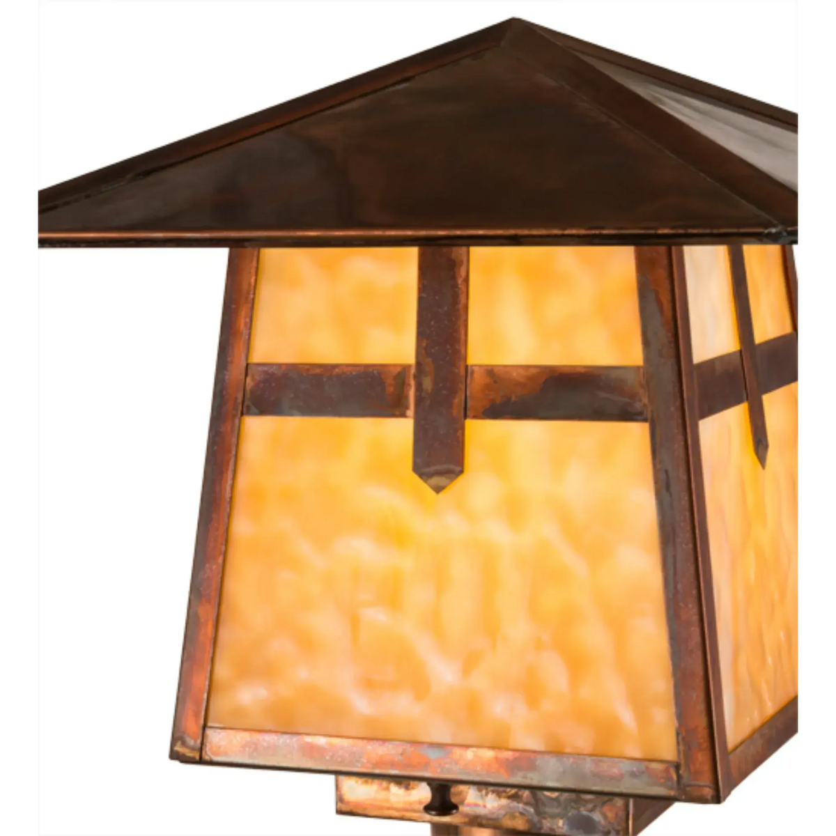 12.5"Sq Stillwater Cross Mission Post Mount – Vintage Copper – Wet-Rated – Meyda Lighting Meyda Lighting