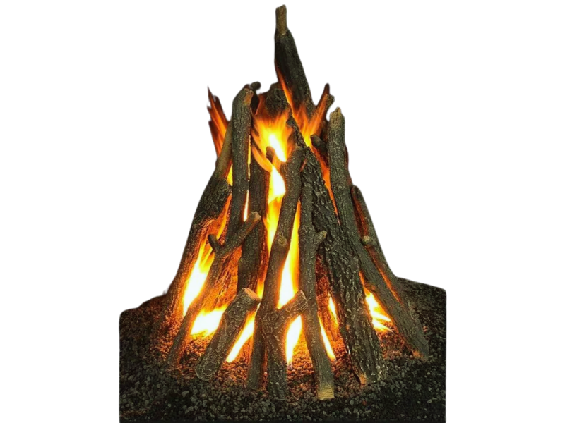 Wilderness Campfire Log Set w/ Grate – 30” (26-Piece)