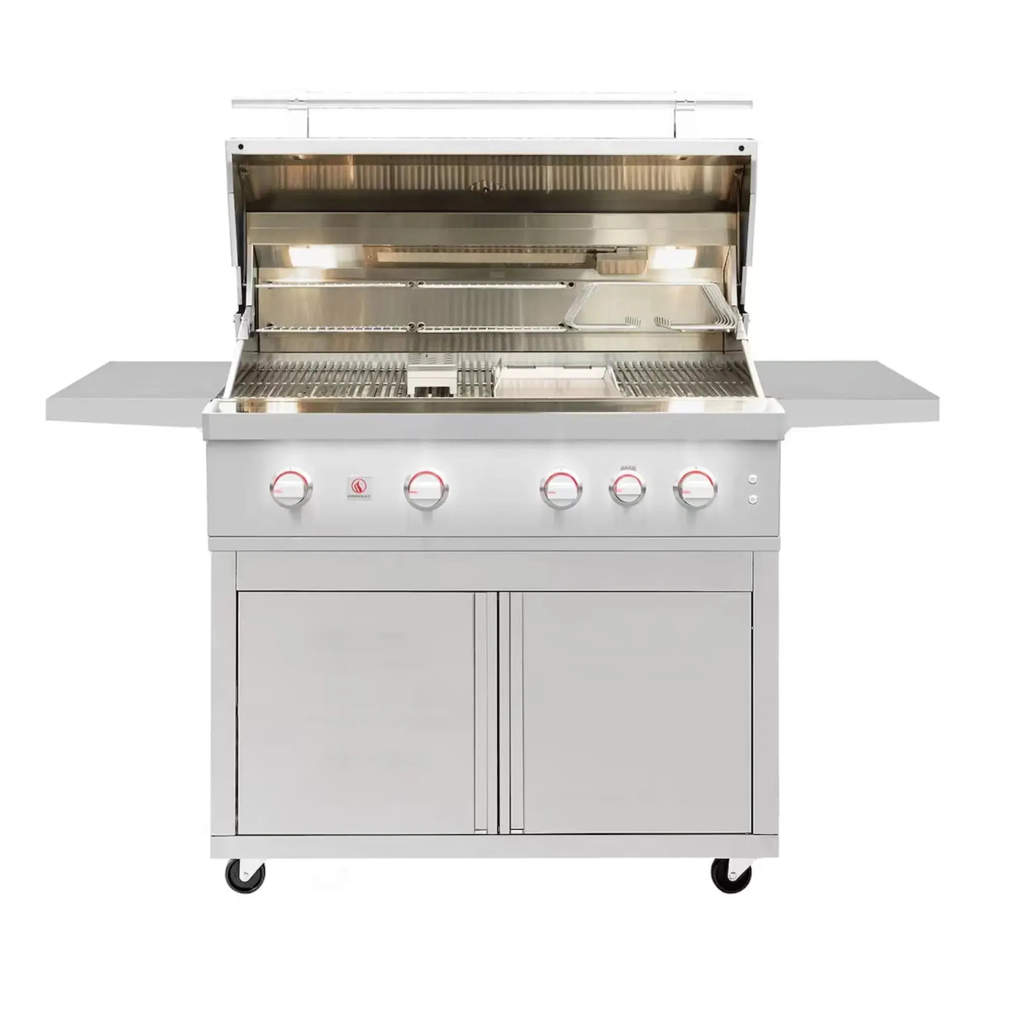Summerset Quest 42" 4-Burner Freestanding Gas Grill w/ Cart — 88,000 BTU | QST42+CART-QST42-DC Summerset