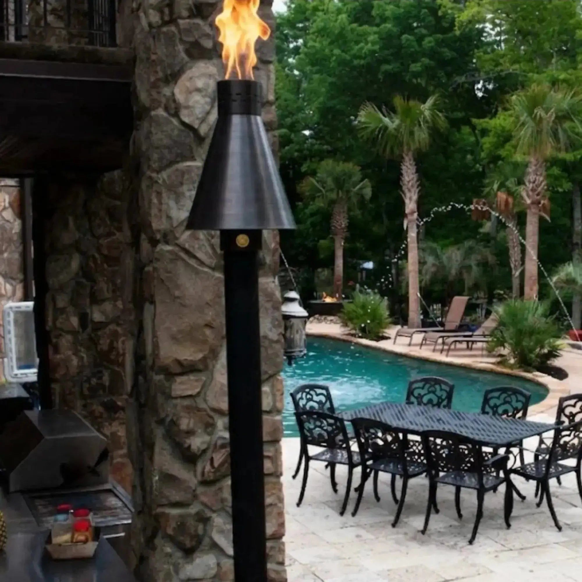 HPC TK Torch – Black Aluminum – Match Lit – Liquid Propane – 96" Post HPC
