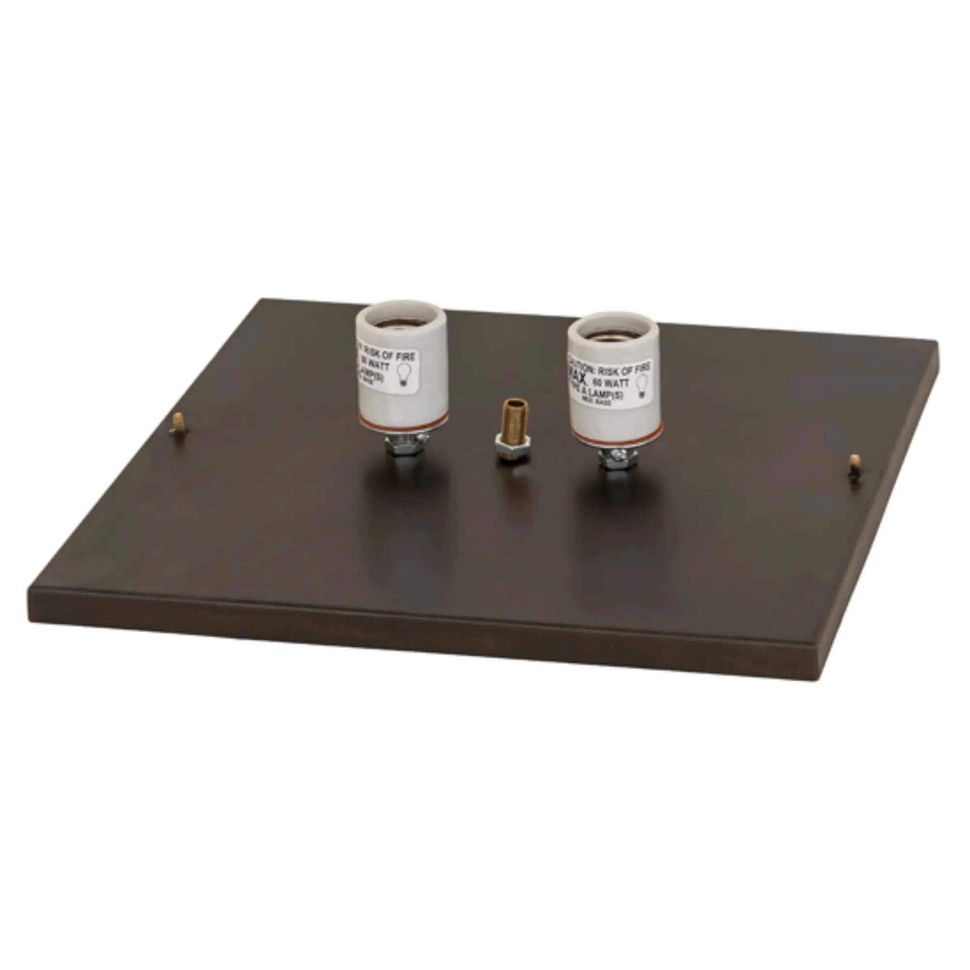 12" Square Seneca Maple Leaf Pier Mount – Craftsman Brown – Wet-Rated – Meyda Lighting