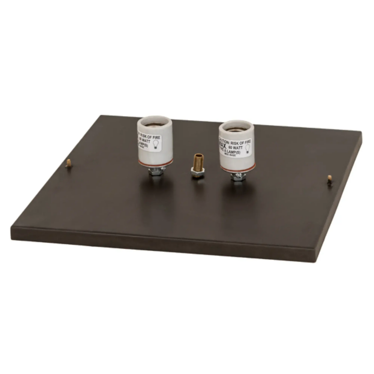 12" Square Seneca Maple Leaf Pier Mount – Craftsman Brown – Wet-Rated – Meyda Lighting Meyda Lighting