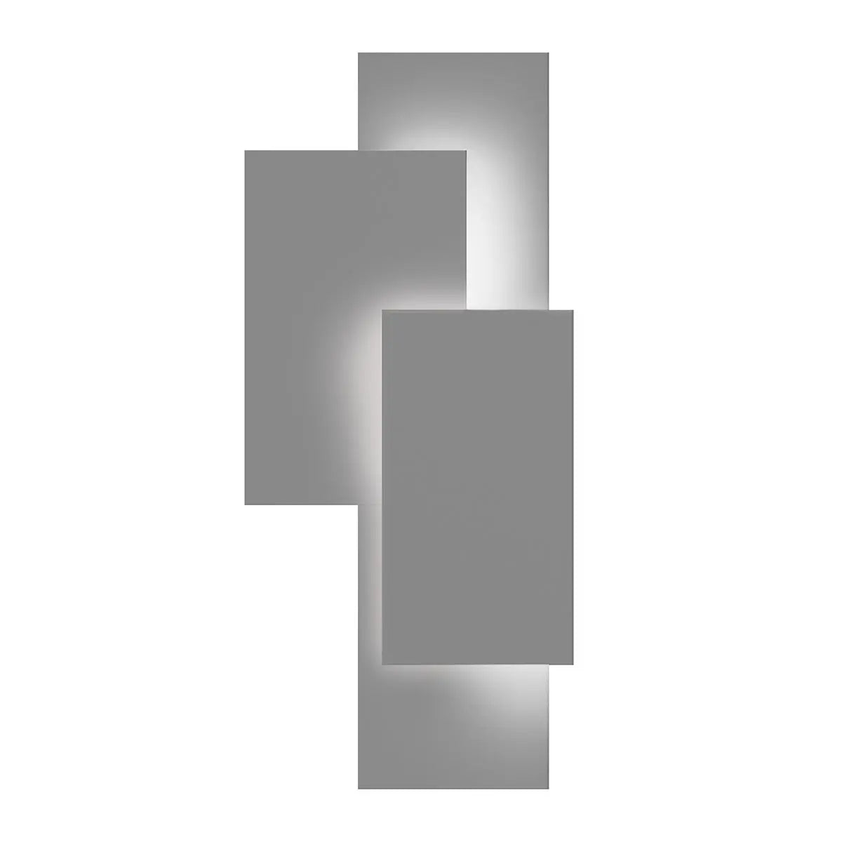 Offset Panels™ Wall Sconce - Textured Gray - 20.75" H 11" W - Sonneman