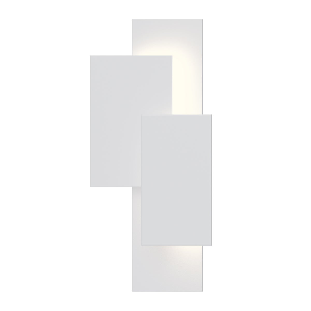 Offset Panels™ Wall Sconce - Texture White - 20.75" H 11" W - Sonneman